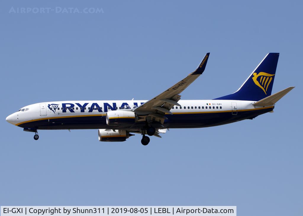 EI-GXI, 2018 Boeing 737-800 C/N 44851, Landing rwy 25R