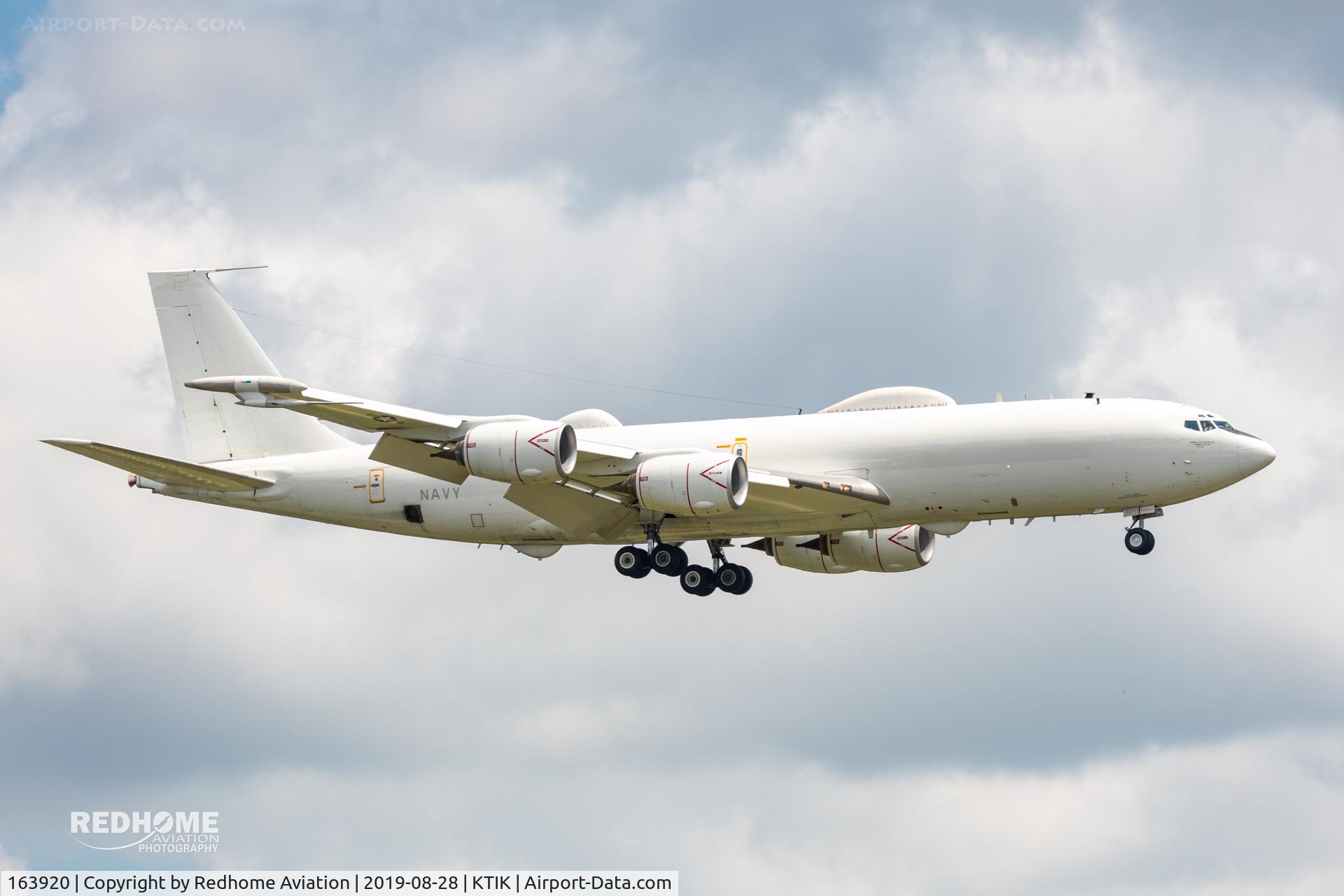 163920, 1989 Boeing E-6B Mercury C/N 23893, Landing Tinker AFB, OK