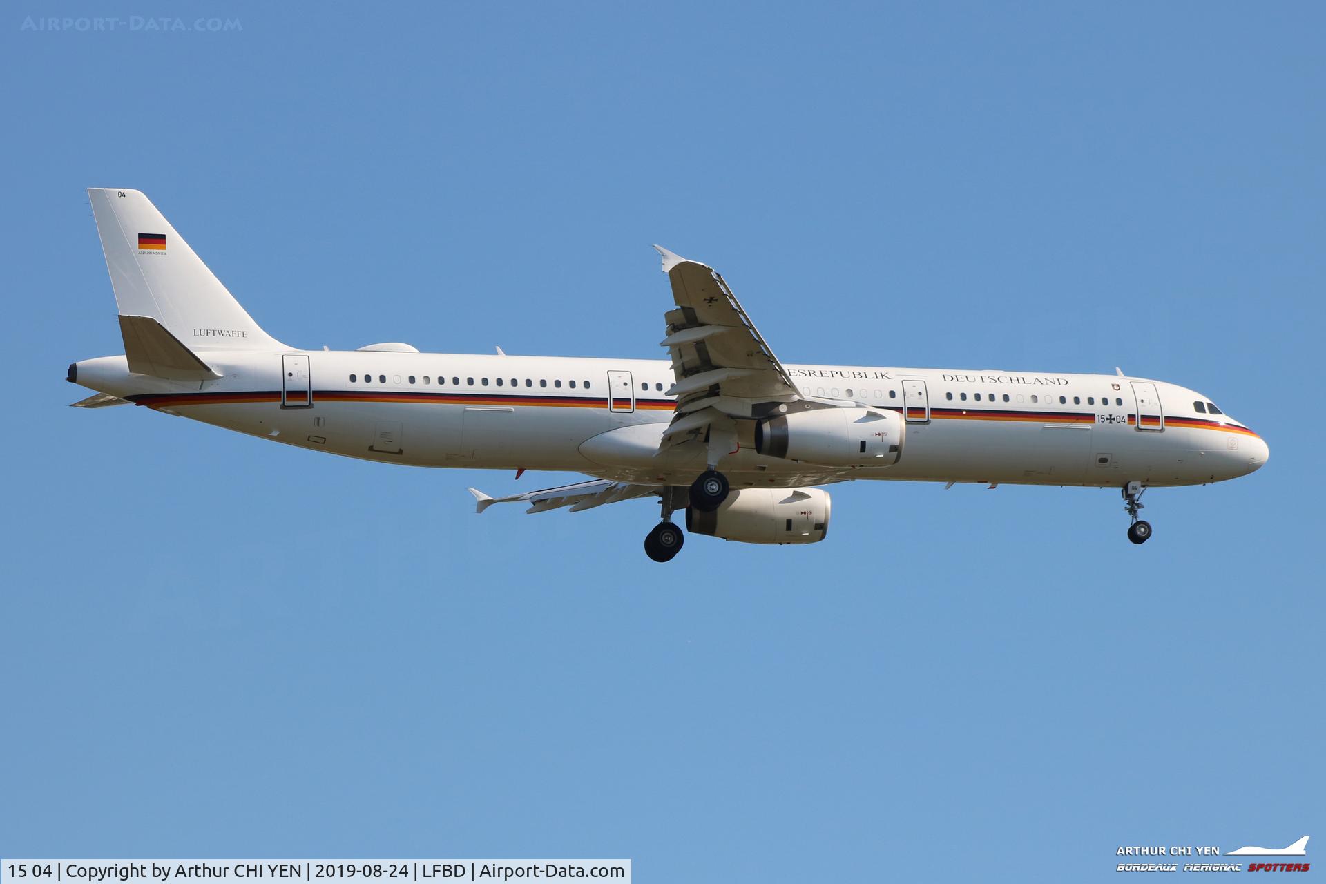 15 04, 2000 Airbus A321-231 C/N 1214, German Air Force A321 at Bordeaux. (G7).