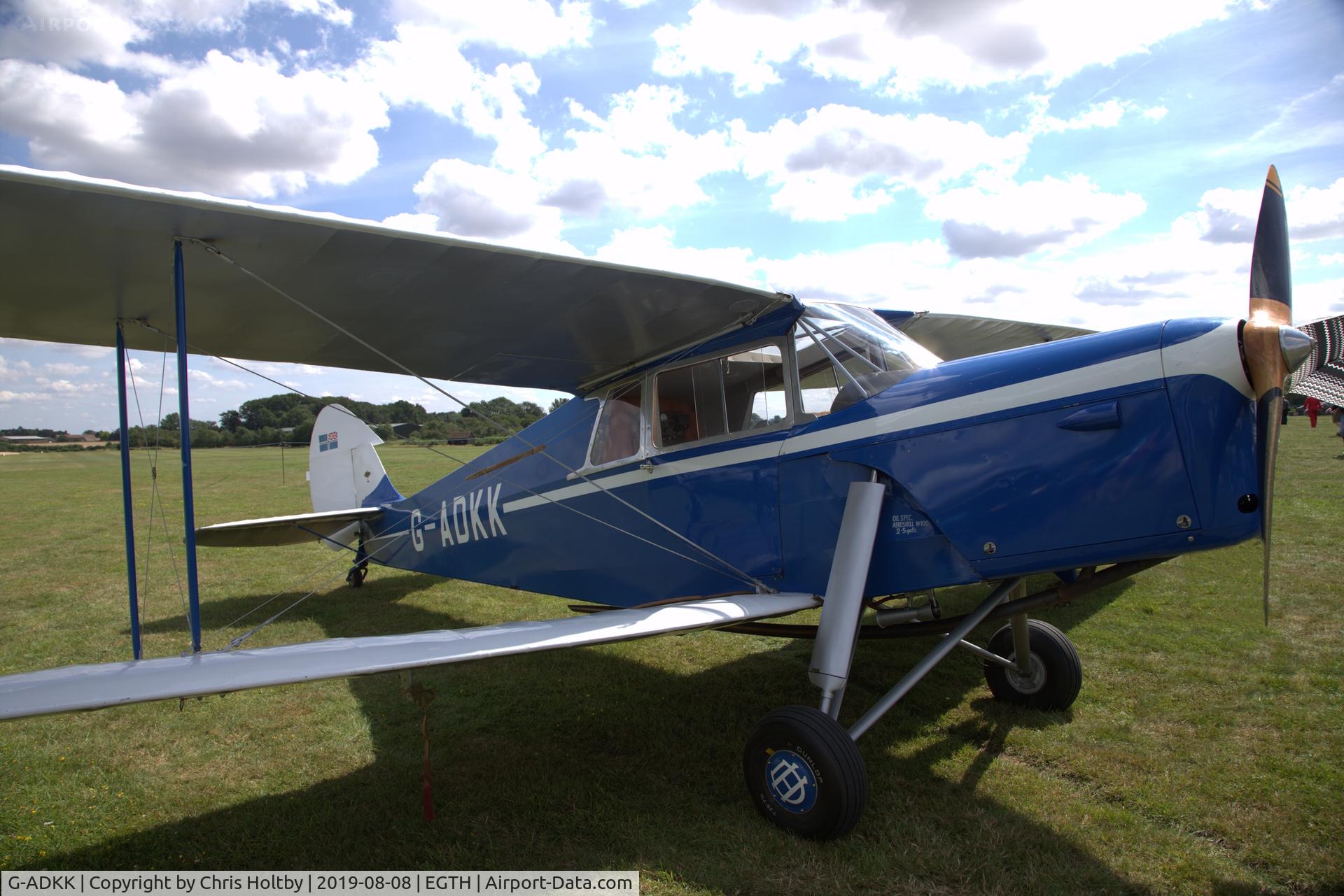 G-ADKK, 1935 De Havilland DH.87B Hornet Moth C/N 8033, Close-up of the 1935 Hornet Moth at Old Warden for the Gathering of Moths 2019