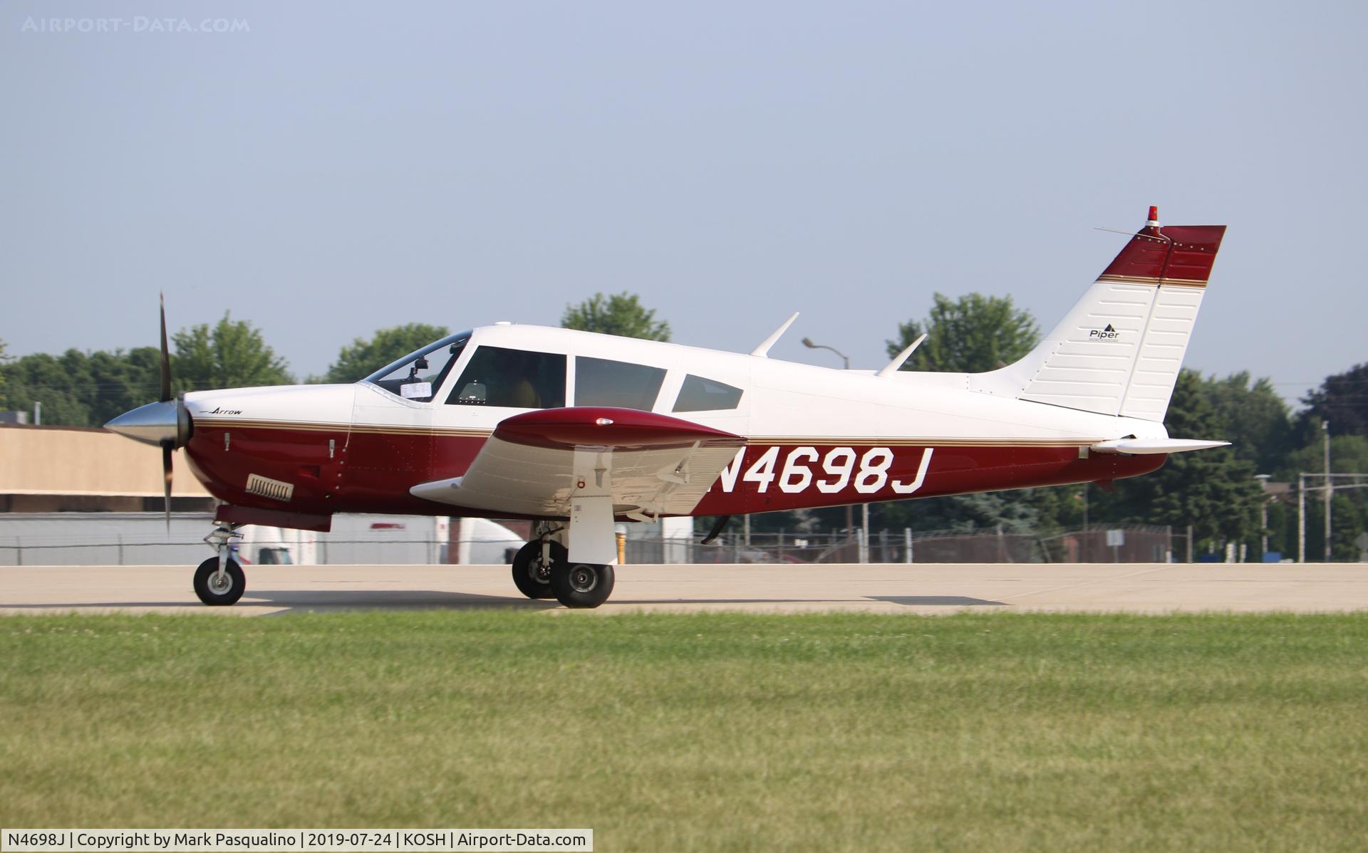 N4698J, 1968 Piper PA-28R-180 Cherokee Arrow C/N 28R-30601, Piper PA-28R-180