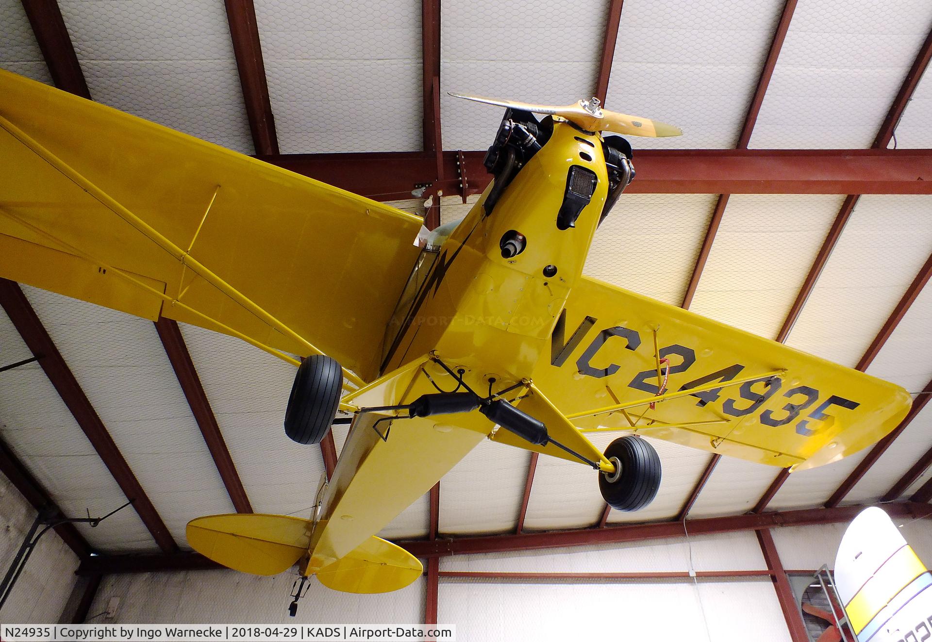 N24935, 1939 Piper J3C-65 Cub Cub C/N 3536, Piper J3C-65 Cub at the Cavanaugh Flight Museum, Addison TX