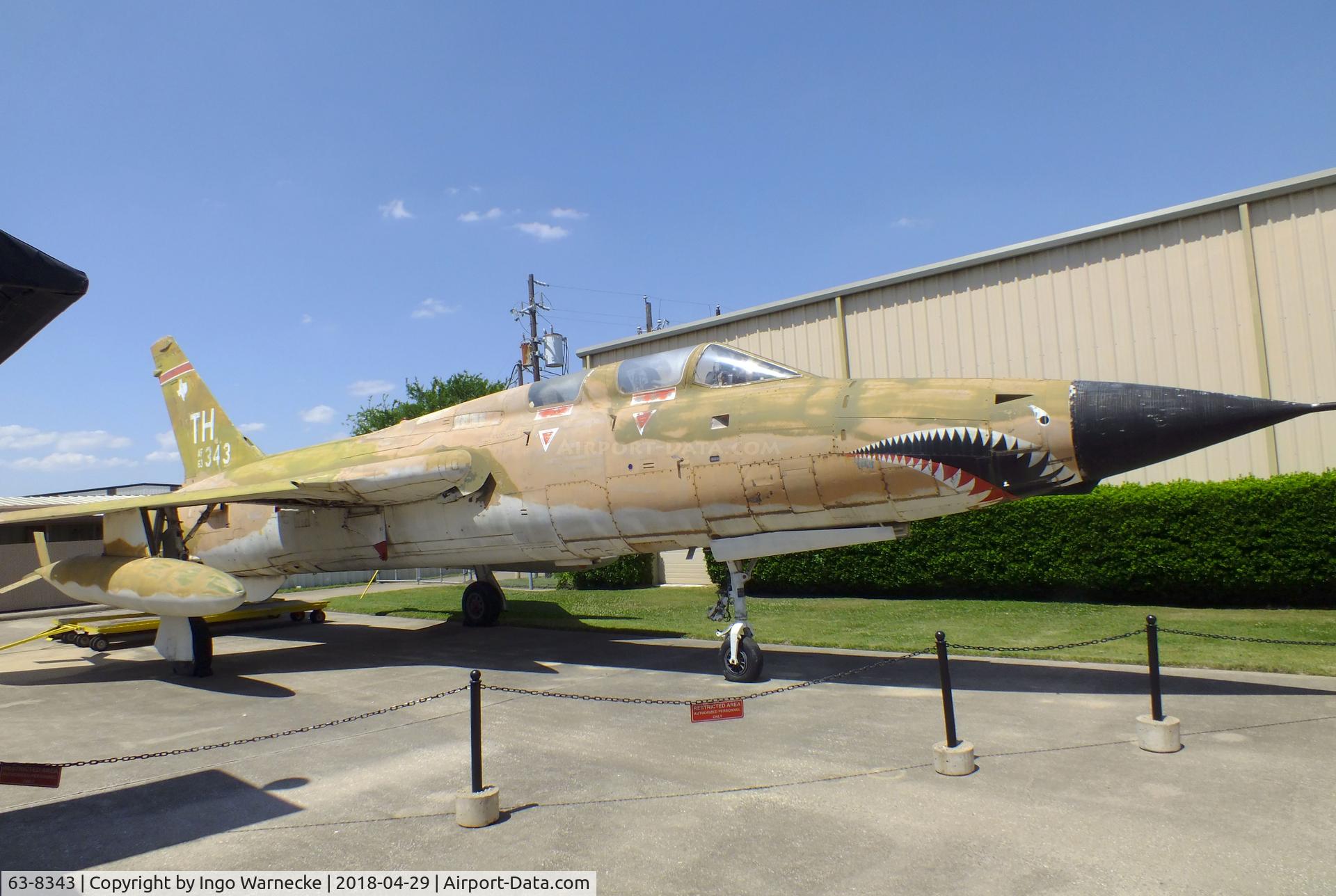63-8343, 1962 Republic F-105F-1-RE Thunderchief C/N F120, Republic F-105F-RE Thunderchief at the Cavanaugh Flight Museum, Addison TX