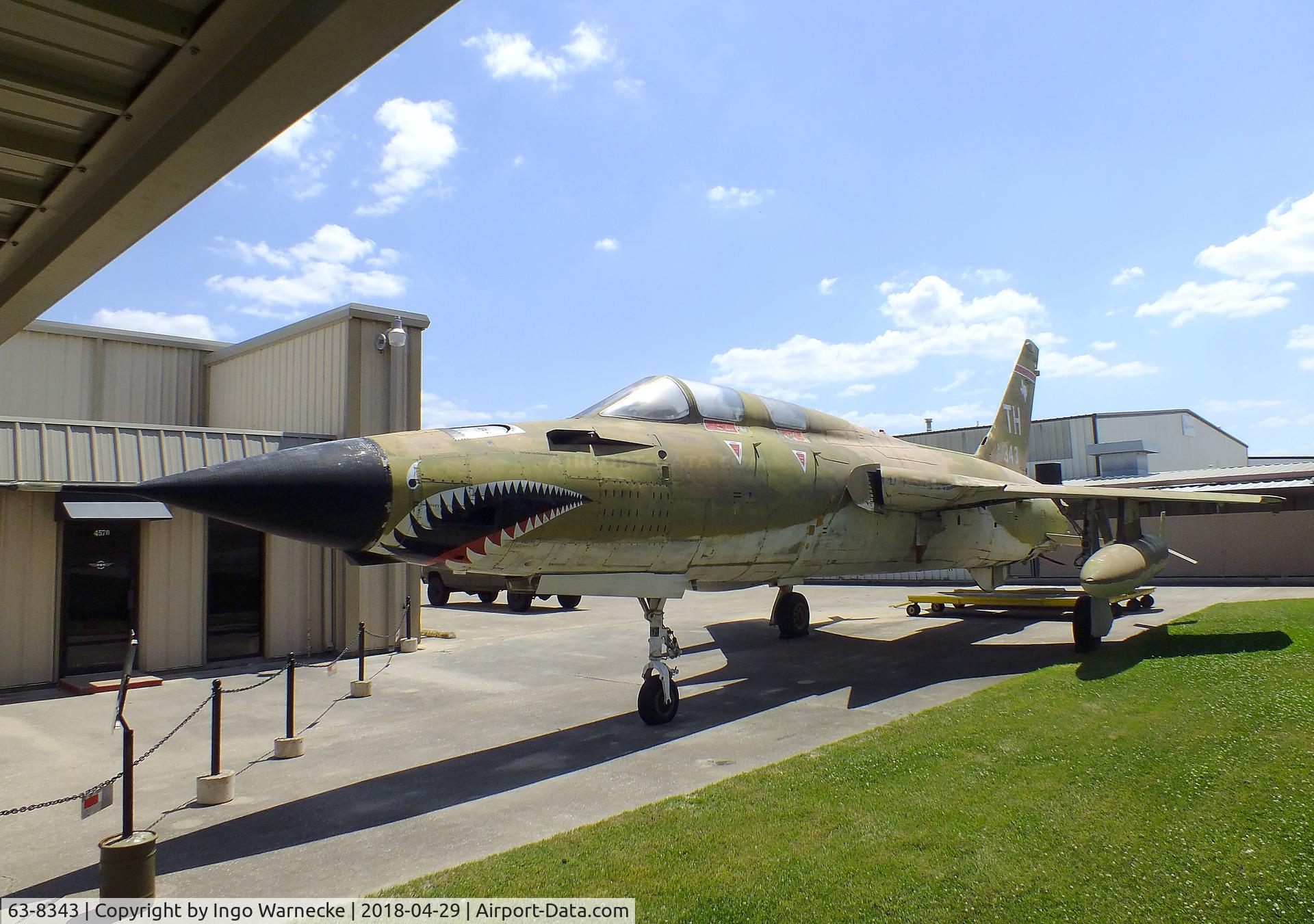 63-8343, 1962 Republic F-105F-1-RE Thunderchief C/N F120, Republic F-105F-RE Thunderchief at the Cavanaugh Flight Museum, Addison TX