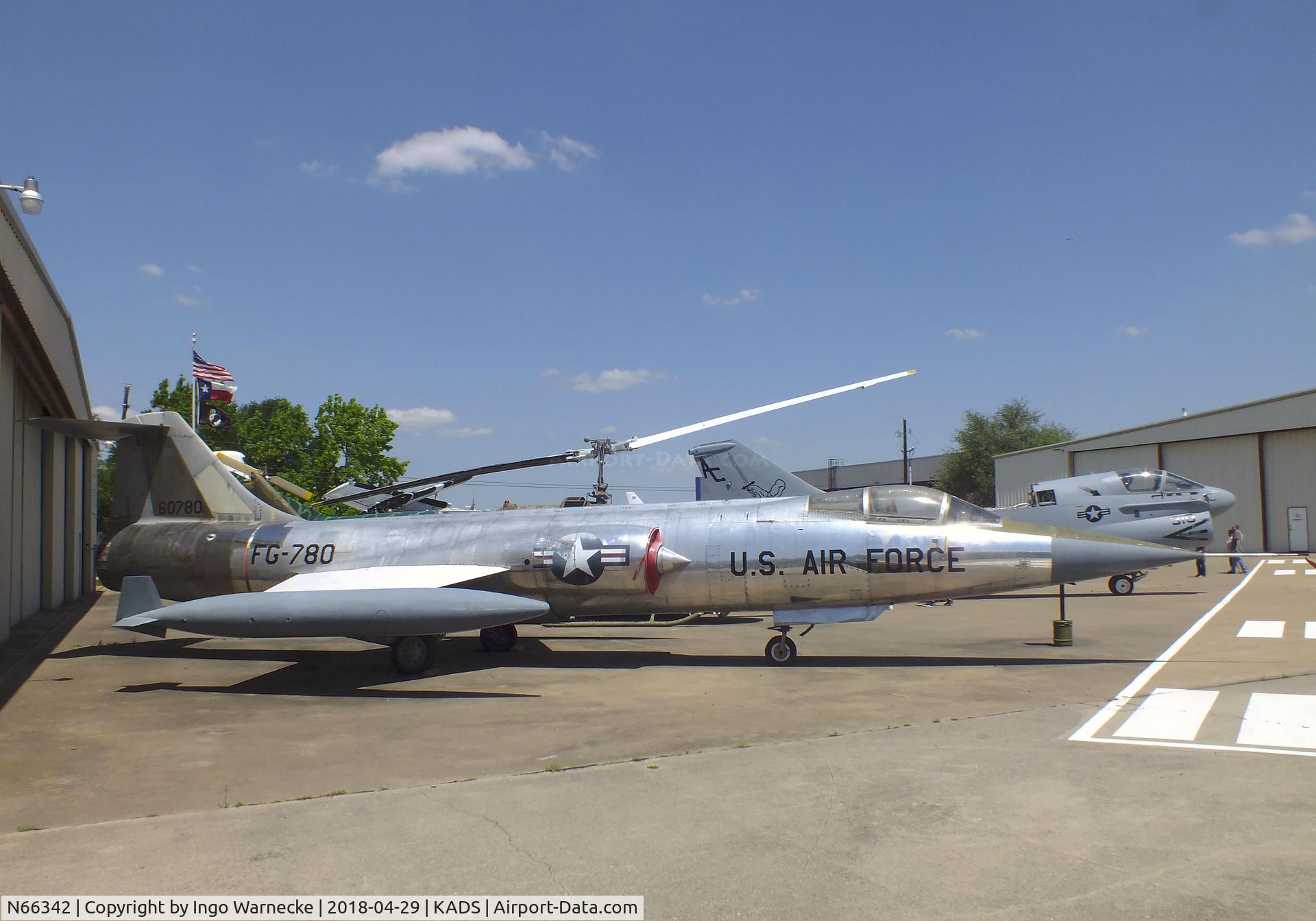 N66342, 1956 Lockheed F-104A Starfighter C/N 56-780, Lockheed F-104A Starfighter at the Cavanaugh Flight Museum, Addison TX