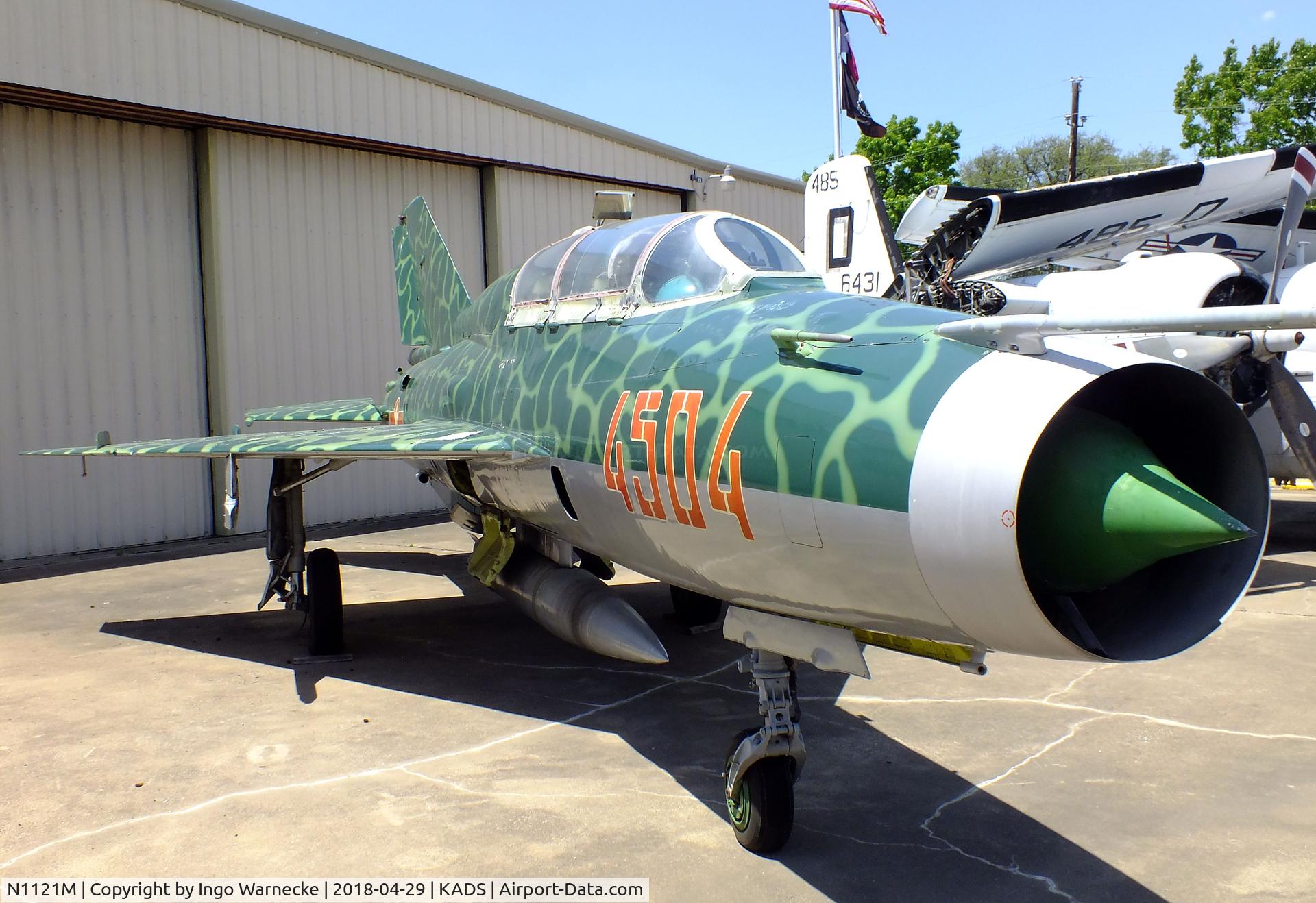 N1121M, Mikoyan-Gurevich MiG-21US C/N 4685145, Mikoyan i Gurevich MiG-21US MONGOL at the Cavanaugh Flight Museum, Addison TX