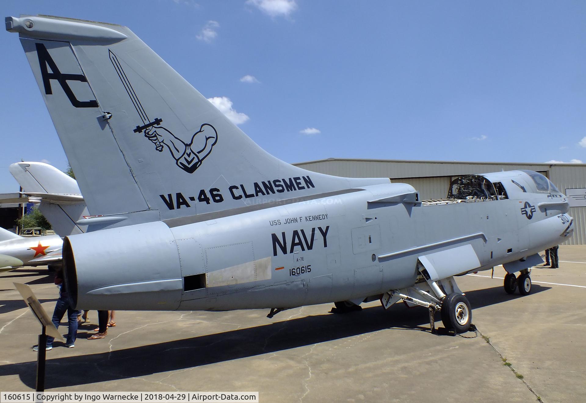 160615, LTV A-7E Corsair II C/N E-539, LTV A-7E Corsair II (minus wing and tailplanes) at the Cavanaugh Flight Museum, Addison TX