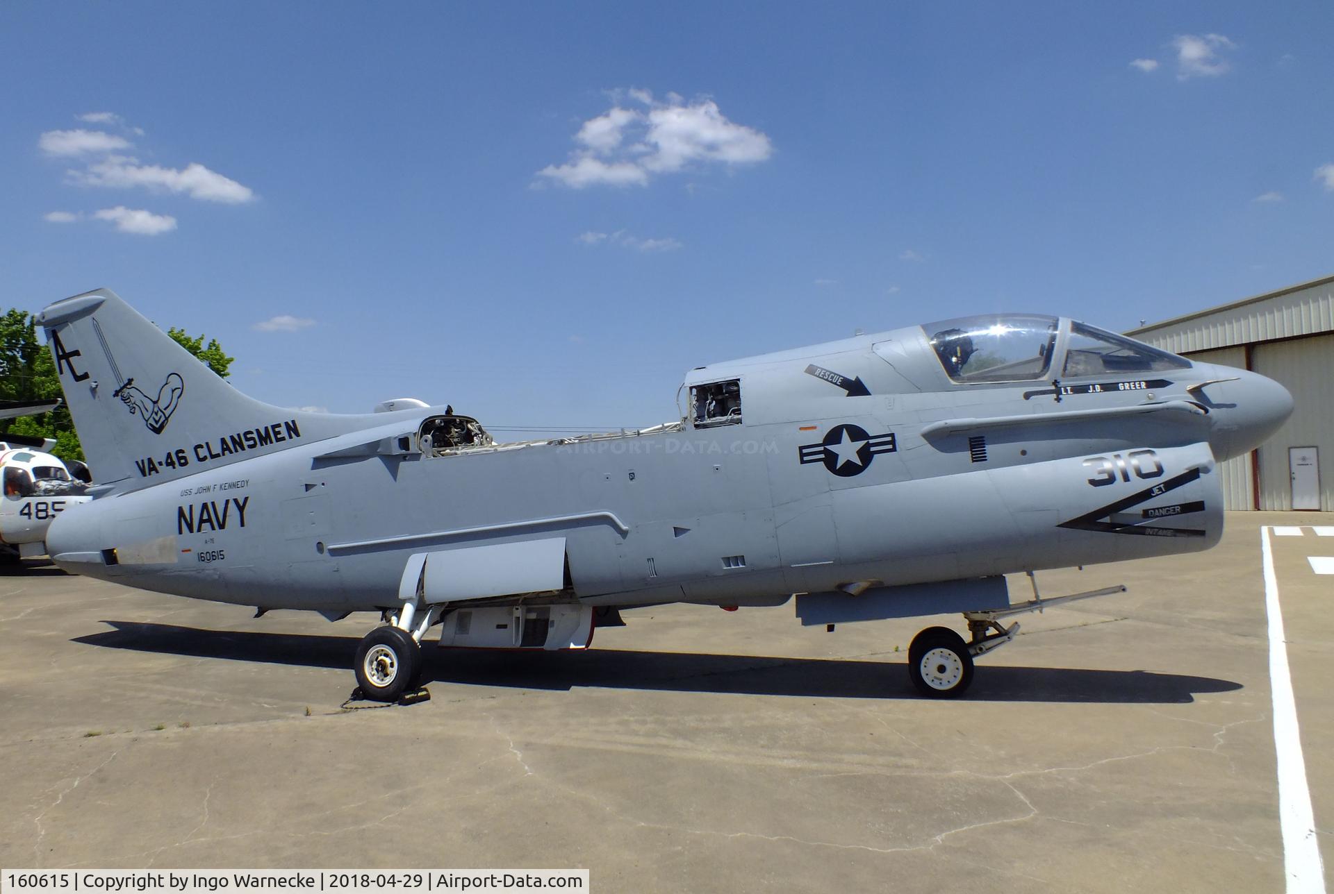 160615, LTV A-7E Corsair II C/N E-539, LTV A-7E Corsair II (minus wing and tailplanes) at the Cavanaugh Flight Museum, Addison TX