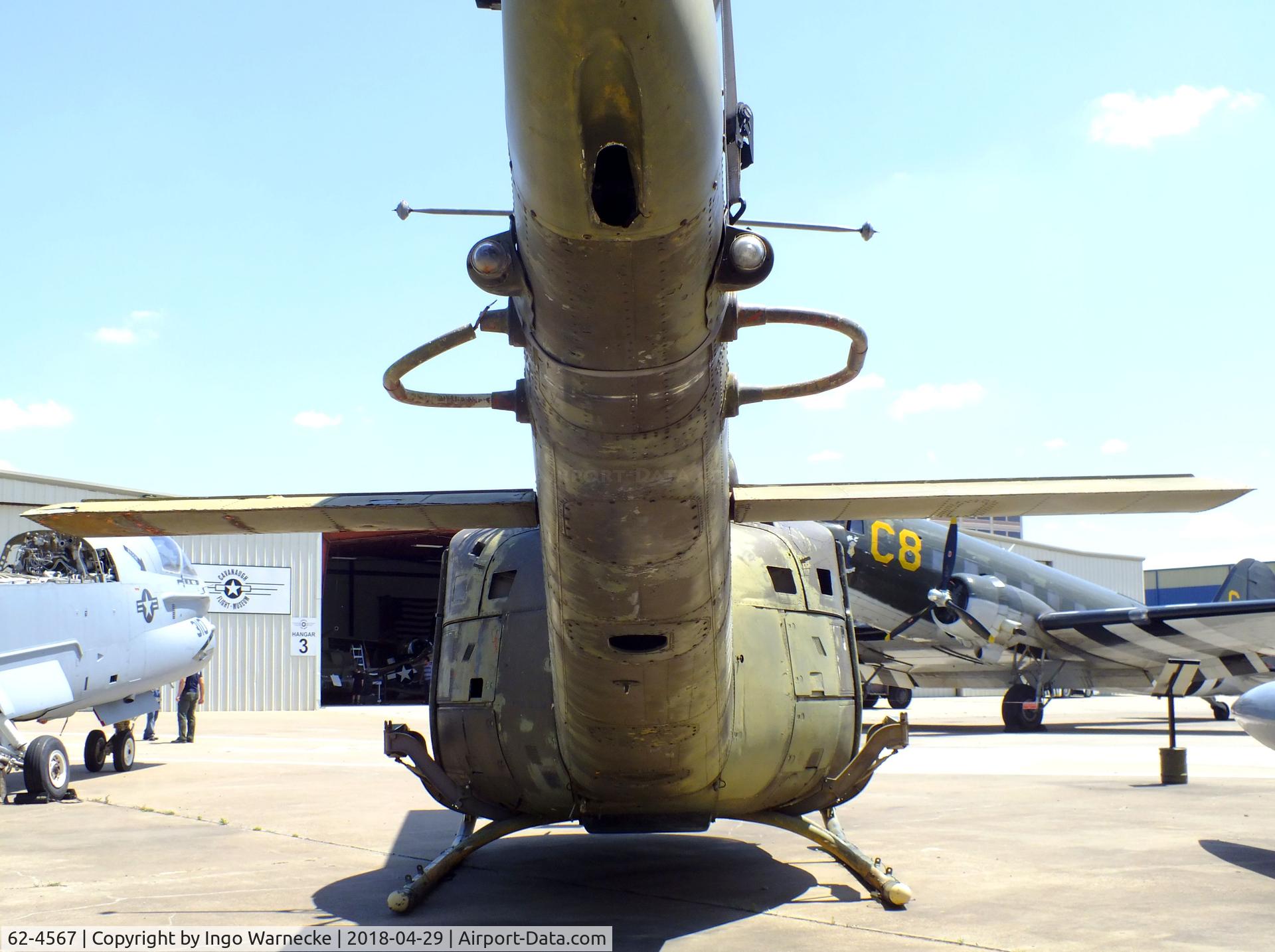 62-4567, 1962 Bell UH-1B Iroquois C/N 627, Bell UH-1B Iroquois at the Cavanaugh Flight Museum, Addison TX