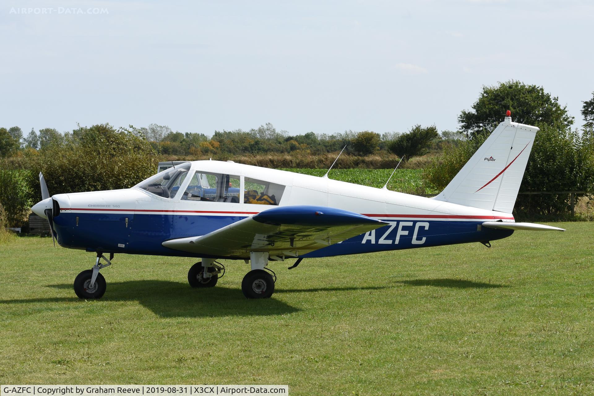 G-AZFC, 1971 Piper PA-28-140 Cherokee C/N 28-7125486, Parked at Northrepps.