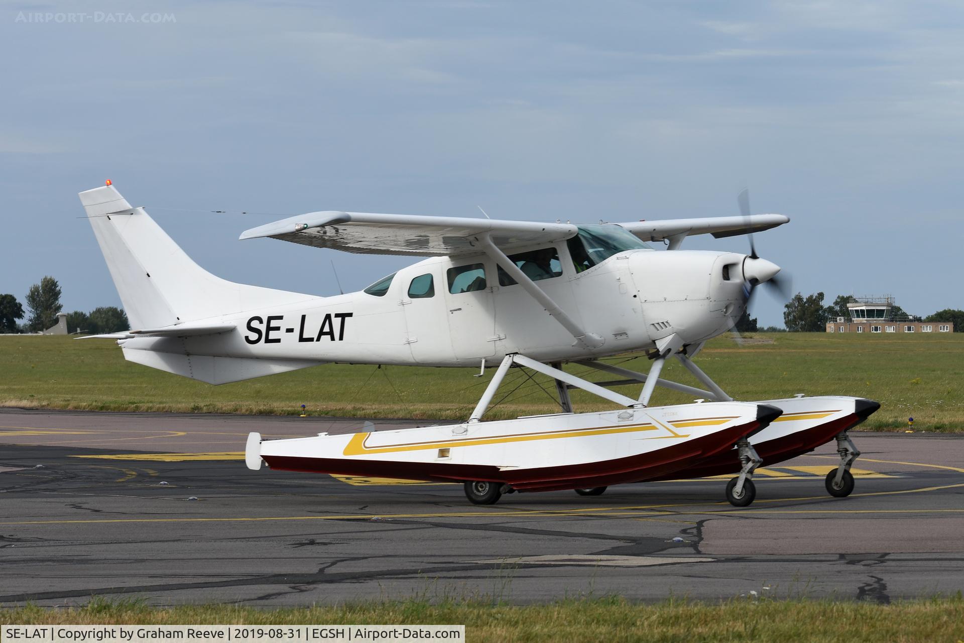 SE-LAT, 1978 Cessna U206G Stationair C/N U206-04466, Departing from Norwich.