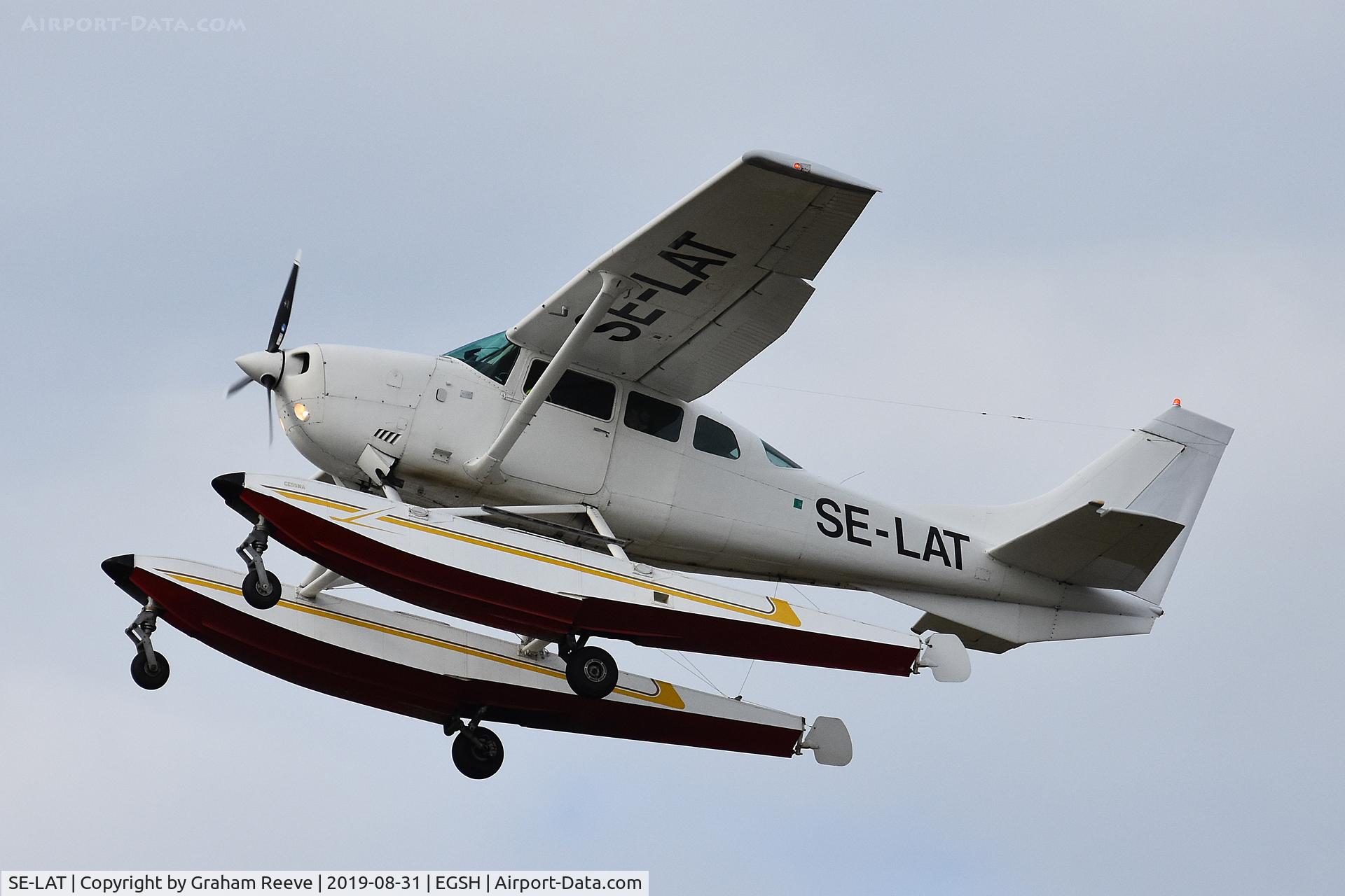 SE-LAT, 1978 Cessna U206G Stationair C/N U206-04466, Departing from Norwich.