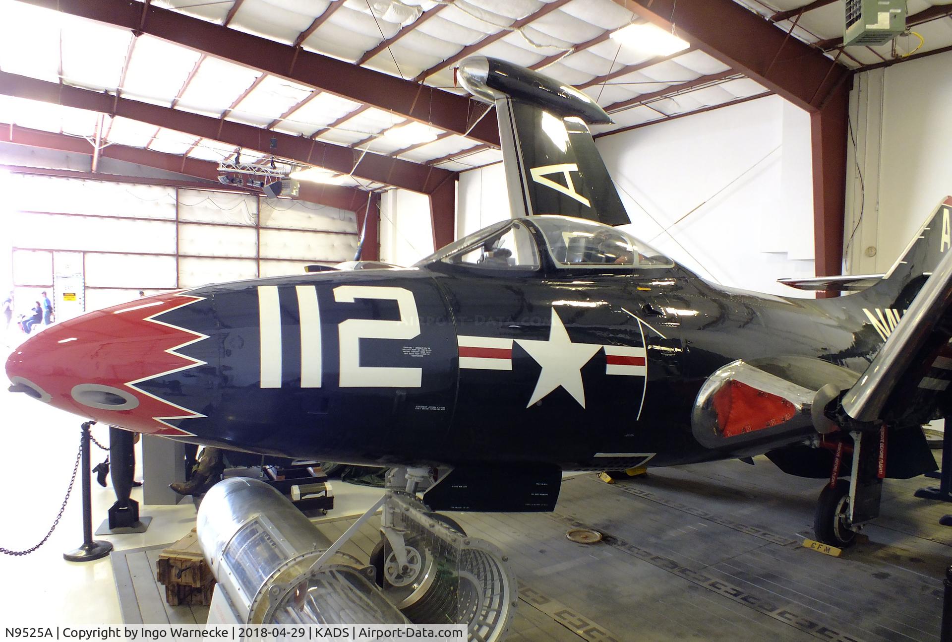 N9525A, 1952 Grumman F9F-2 Panther C/N Not found 123078, Grumman F9F-2 Panther at the Cavanaugh Flight Museum, Addison TX