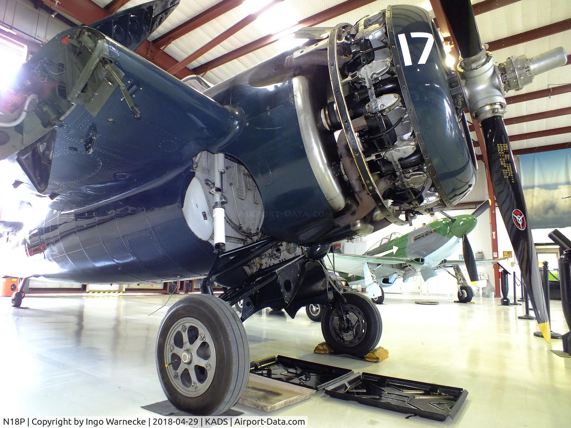 N18P, General Motors (Grumman) FM-2 Wildcat C/N 6014, Grumman (General Motors) FM-2 (F4F) Wildcat at the Cavanaugh Flight Museum, Addison TX