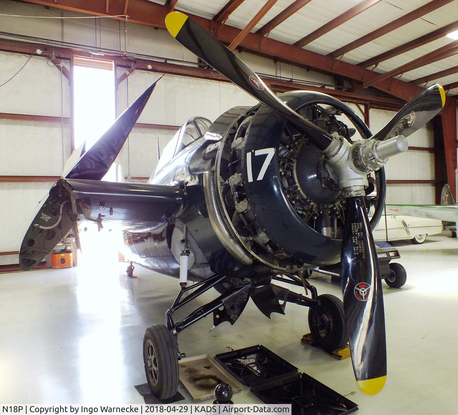 N18P, General Motors (Grumman) FM-2 Wildcat C/N 6014, Grumman (General Motors) FM-2 (F4F) Wildcat at the Cavanaugh Flight Museum, Addison TX