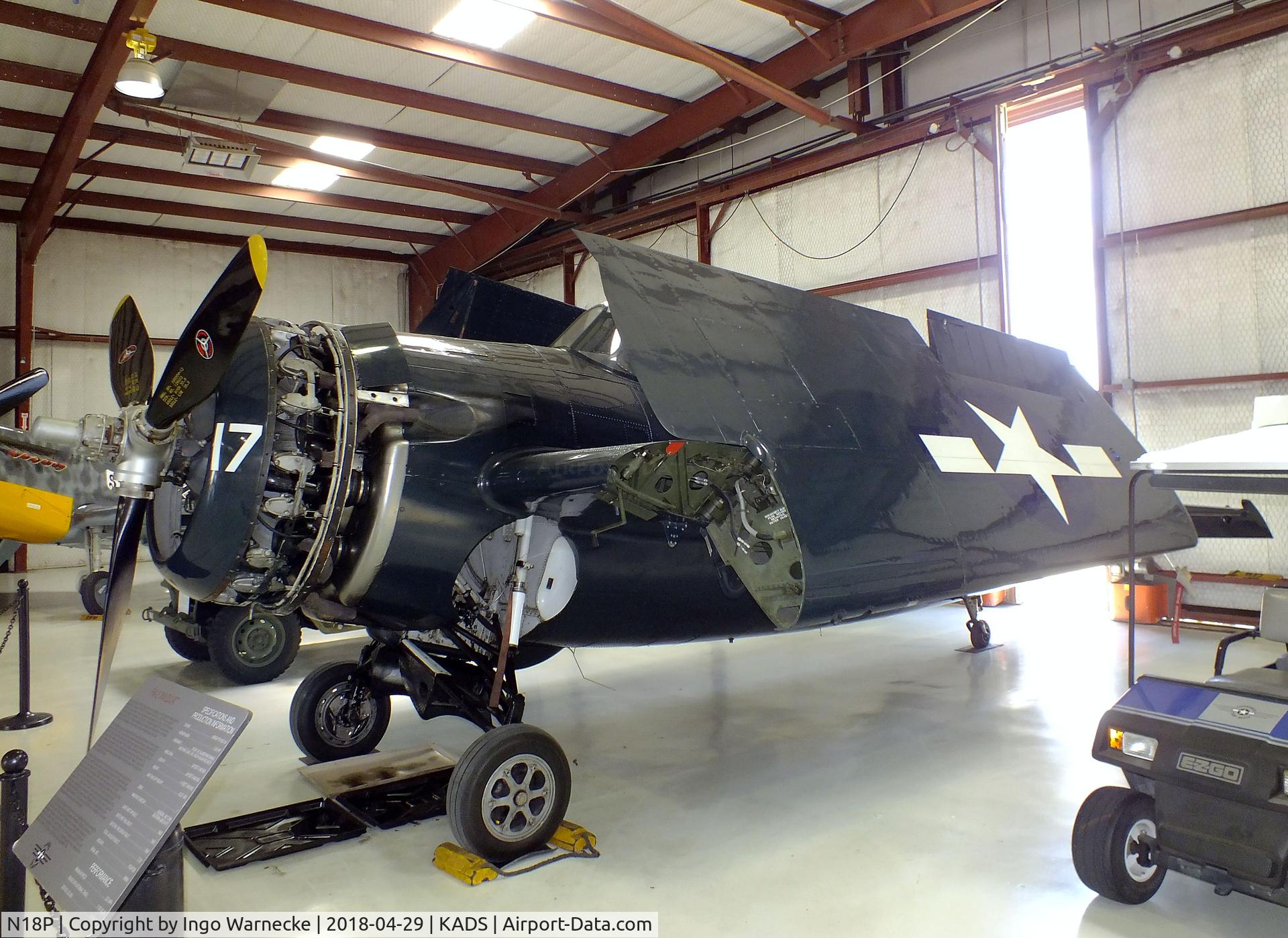N18P, General Motors (Grumman) FM-2 Wildcat C/N 6014, Grumman (General Motors) FM-2 (F4F) Wildcat at the Cavanaugh Flight Museum, Addison TX