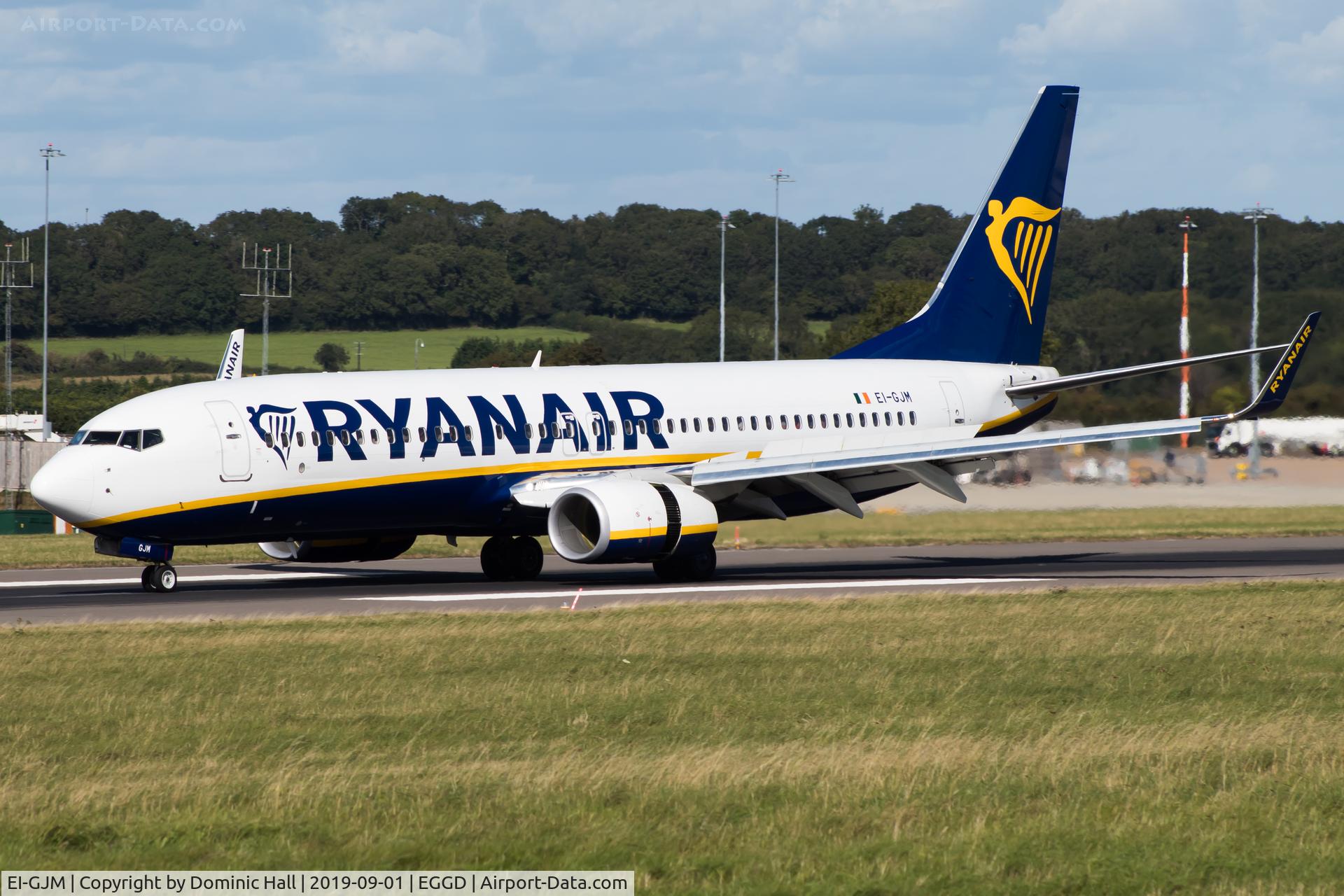 EI-GJM, 2018 Boeing 737-800 C/N 44827, Landing RWY 27