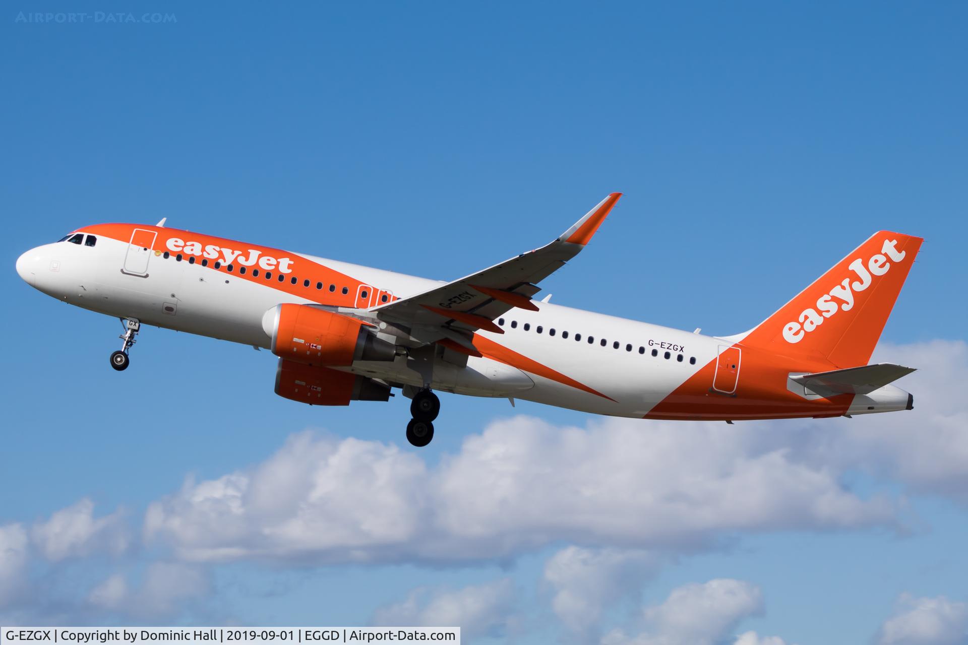 G-EZGX, 2018 Airbus A320-214 C/N 8381, Departing RWY 27