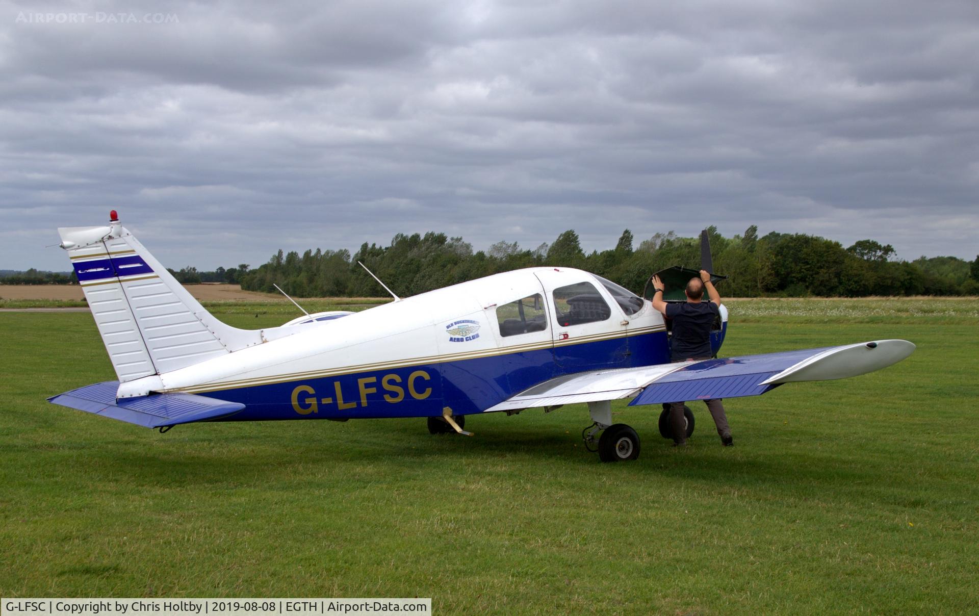 G-LFSC, 1973 Piper PA-28-140 Cherokee Cruiser C/N 28-7425005, Still at Old Buckenham and owned by the local aero club on site