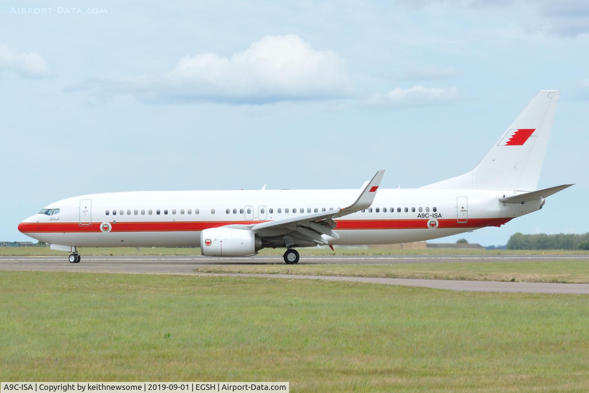 A9C-ISA, 2015 Boeing 737-86J C/N 37750, Arriving at Norwich for engineering work.