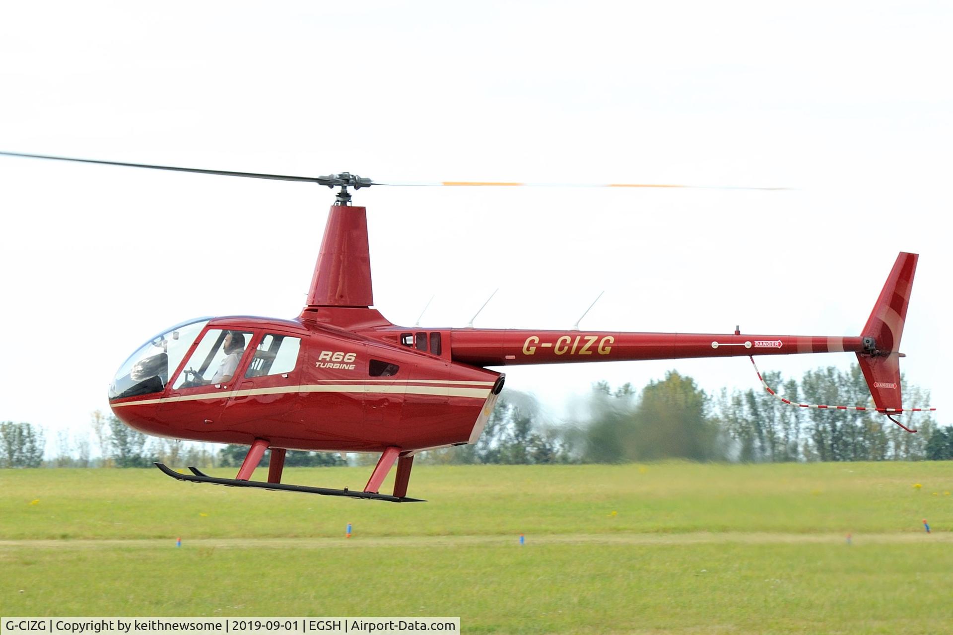 G-CIZG, 2016 Robinson R66 Turbine C/N 0698, Fuel stop visitor.