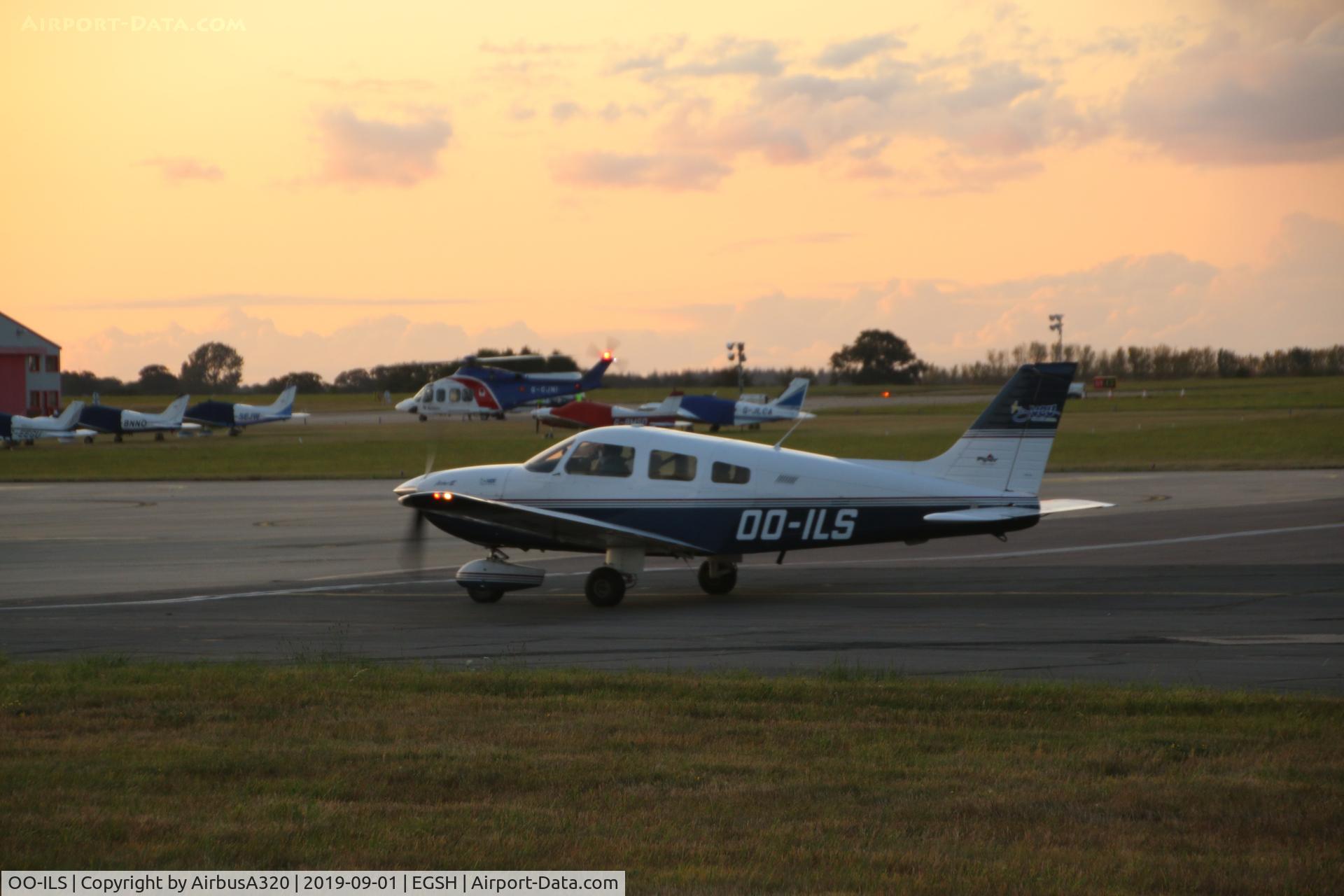 OO-ILS, Piper PA28-181 C/N 28-43432, seen arriving at Norwich