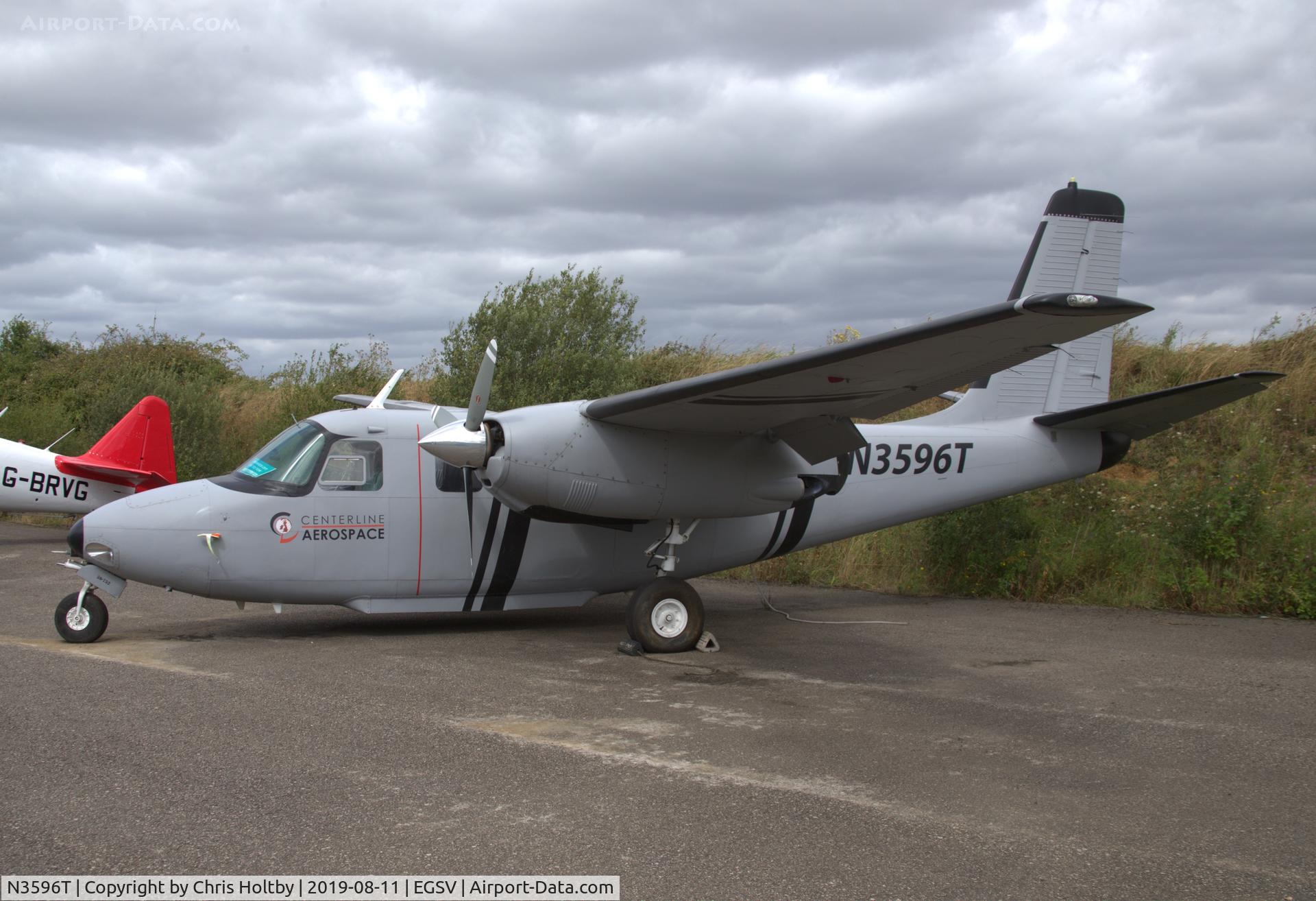 N3596T, 1959 Aero Commander 500 C/N 752, Parked outside the hangars at Old Buckenham