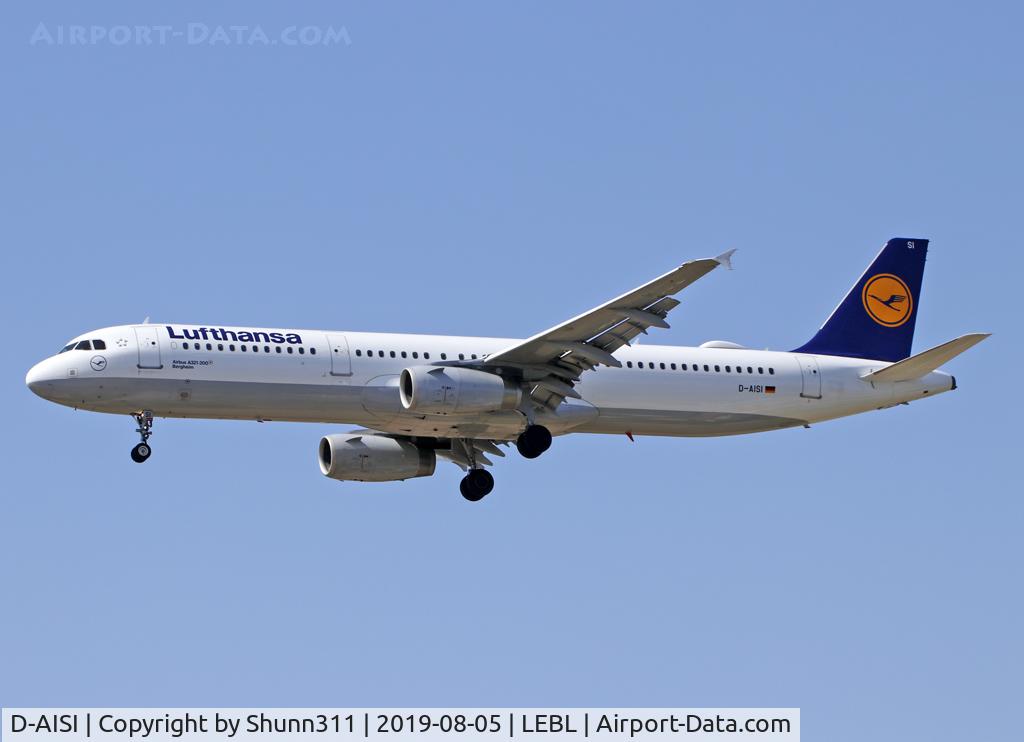 D-AISI, 2007 Airbus A321-231 C/N 3339, Landing rwy 25R... Wifi pod mounted...