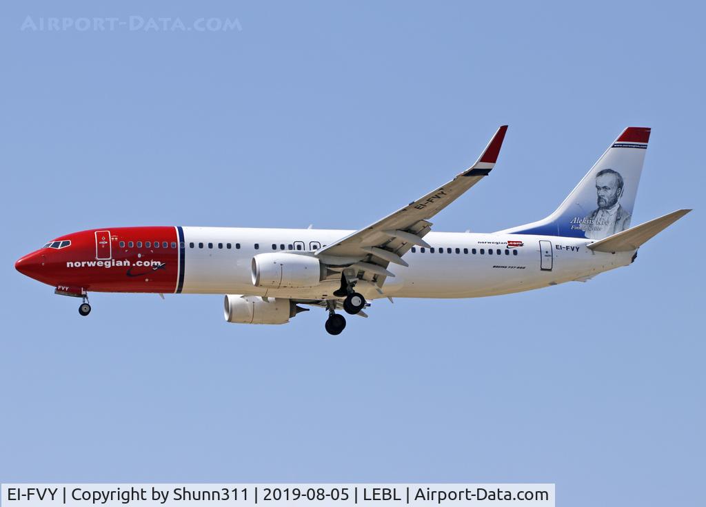 EI-FVY, 2017 Boeing 737-8JP C/N 42092, Landing rwy 25R