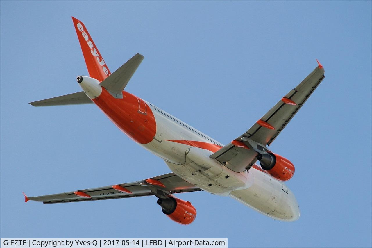G-EZTE, 2009 Airbus A320-214 C/N 3913, Airbus A320-214, Take off rwy 05, Bordeaux-Mérignac airport (LFBD-BOD)