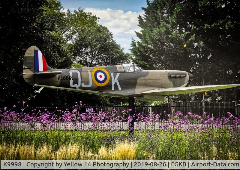 K9998, 2010 Supermarine Spitfire Mk IA Replica C/N Not found K9998, Supermarine Spitfire Mk1A Gate Guardian at the RAF Memorial Museum, Biggin Hill Airfield.