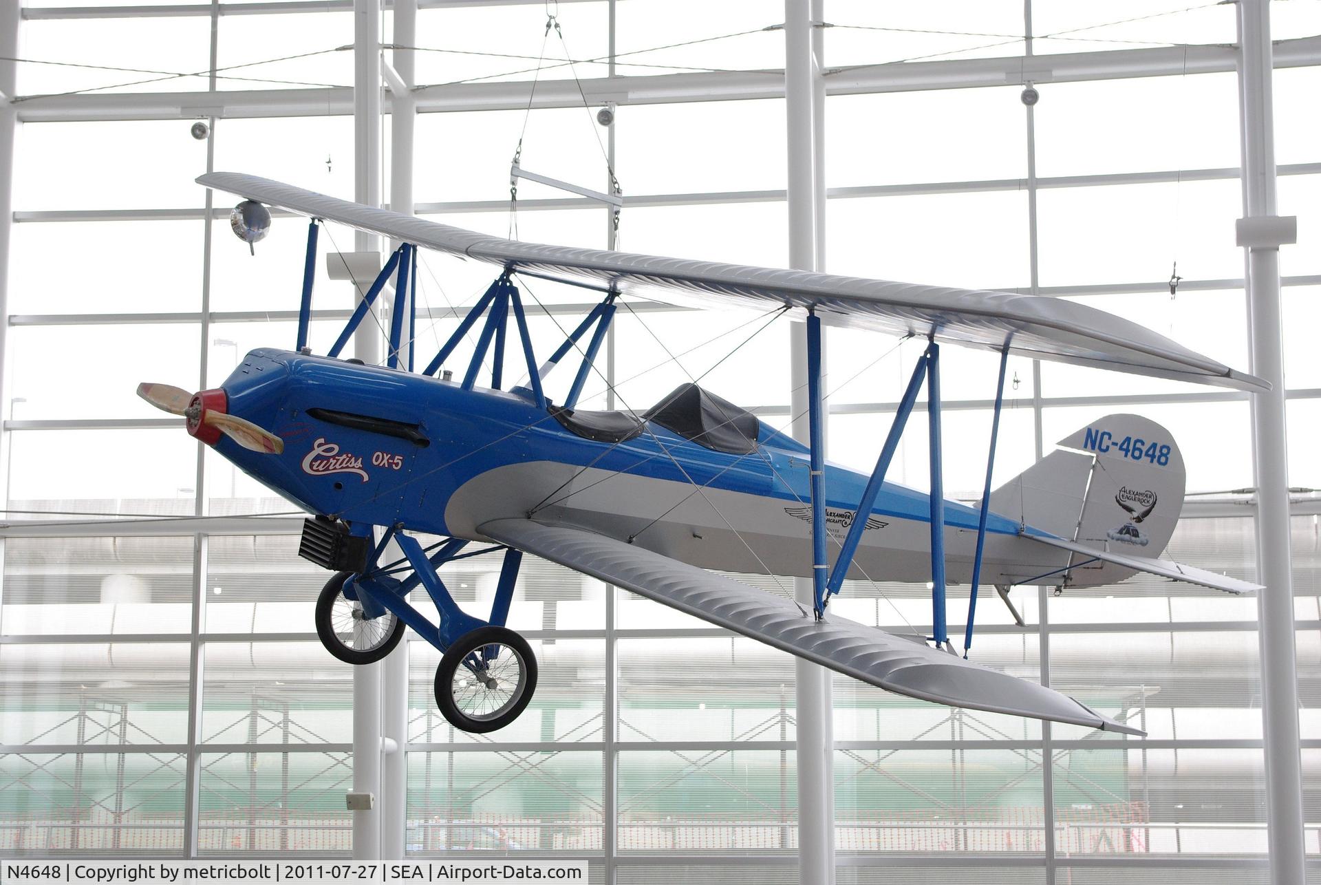 N4648, 1928 Alexander Eaglerock Combo-Wing C/N 469, On display at terminal