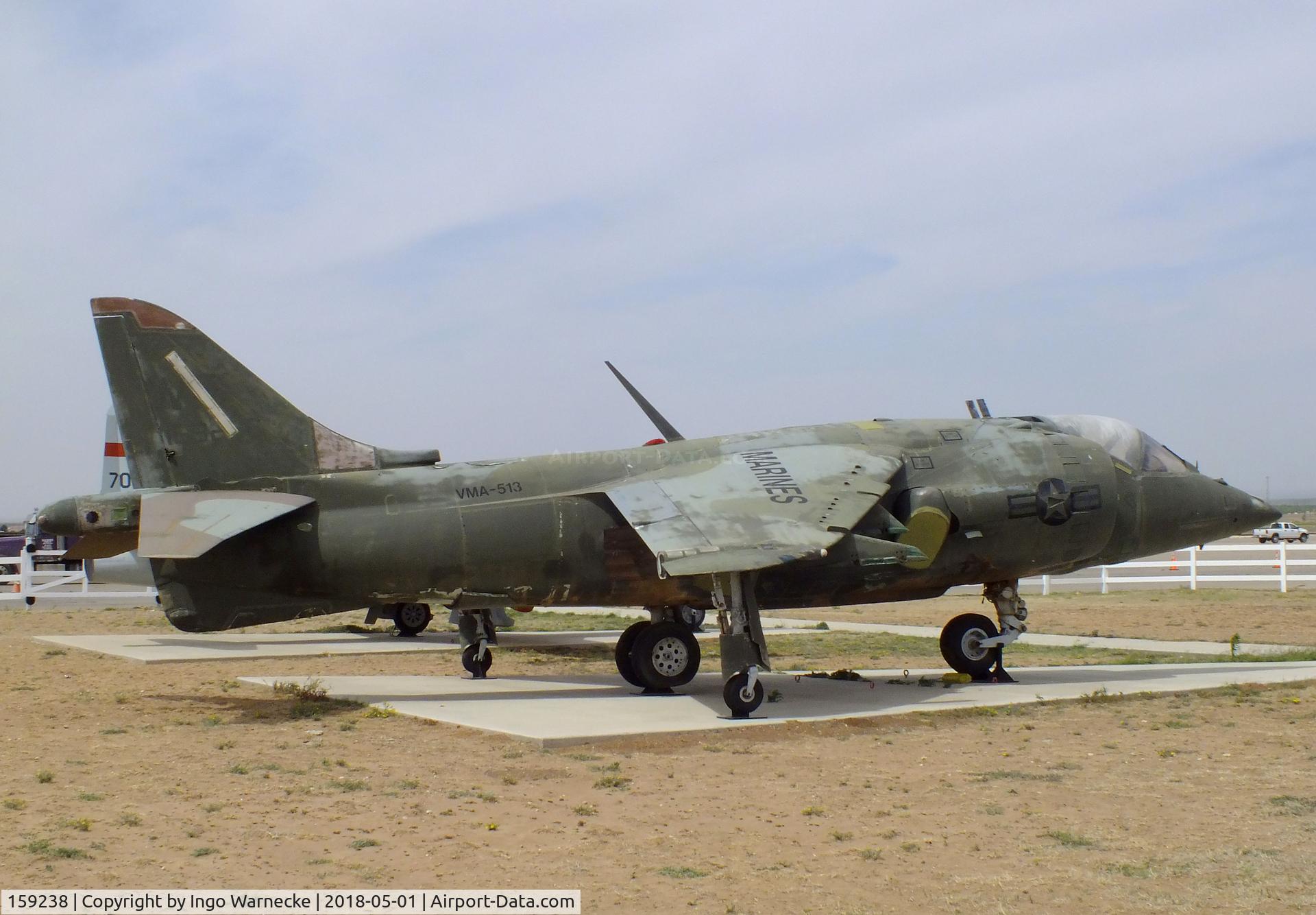 159238, Hawker Siddeley AV-8C Harrier C/N 712147, Hawker Siddeley AV-8C Harrier at the Hangar 25 Air Museum, Big Spring McMahon-Wrinkle Airport, Big Spring TX