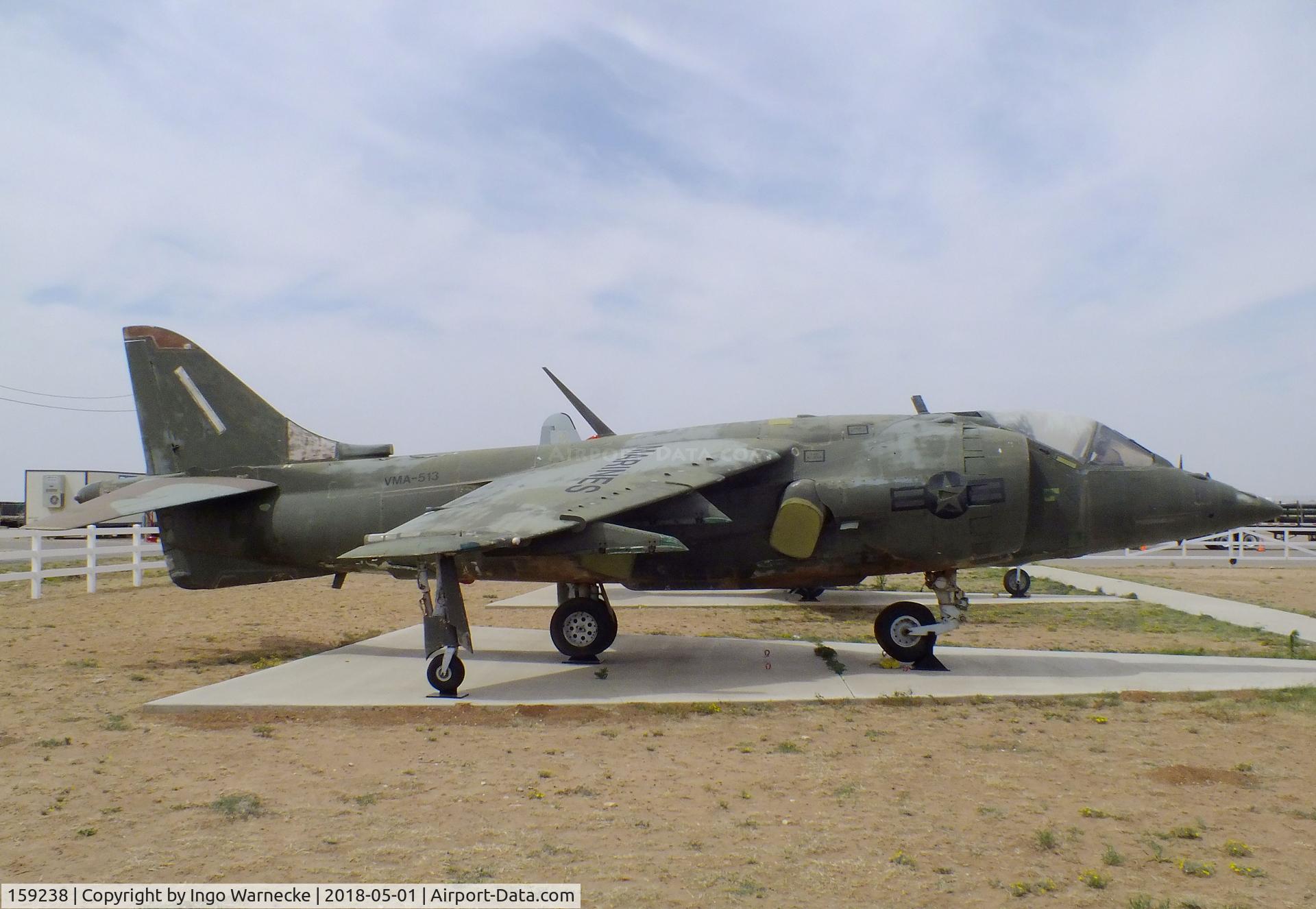 159238, Hawker Siddeley AV-8C Harrier C/N 712147, Hawker Siddeley AV-8C Harrier at the Hangar 25 Air Museum, Big Spring McMahon-Wrinkle Airport, Big Spring TX