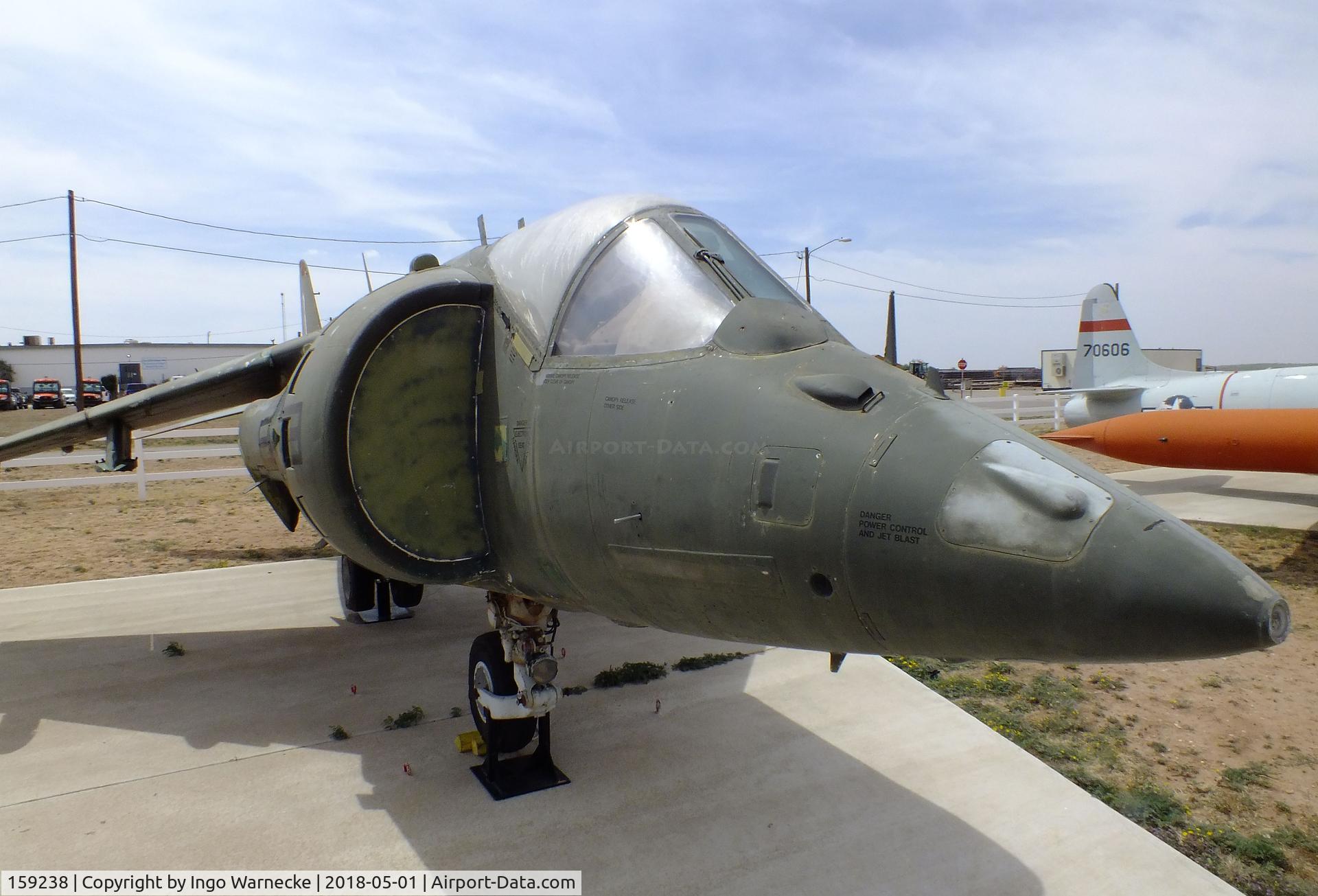 159238, Hawker Siddeley AV-8C Harrier C/N 712147, Hawker Siddeley AV-8C Harrier at the Hangar 25 Air Museum, Big Spring McMahon-Wrinkle Airport, Big Spring TX