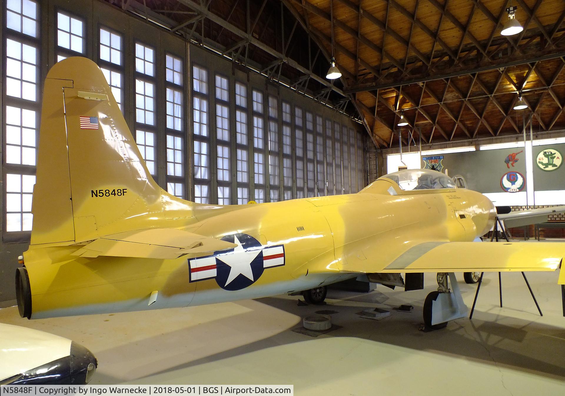 N5848F, 1956 Lockheed T-33A C/N 56CW-WM1573, Lockheed T-33A at the Hangar 25 Air Museum, Big Spring McMahon-Wrinkle Airport, Big Spring TX