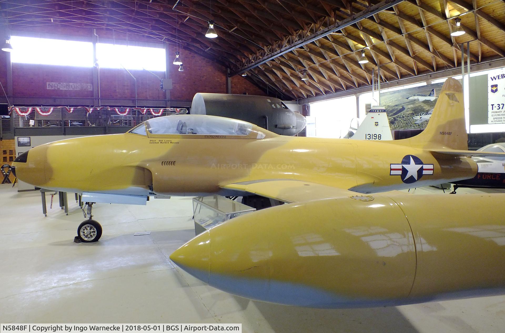 N5848F, 1956 Lockheed T-33A C/N 56CW-WM1573, Lockheed T-33A at the Hangar 25 Air Museum, Big Spring McMahon-Wrinkle Airport, Big Spring TX