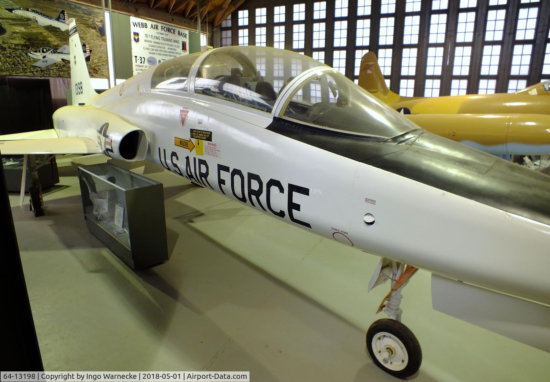 64-13198, 1964 Northrop T-38A Talon C/N N.5627, Northrop T-38A Talon at the Hangar 25 Air Museum, Big Spring McMahon-Wrinkle Airport, Big Spring TX