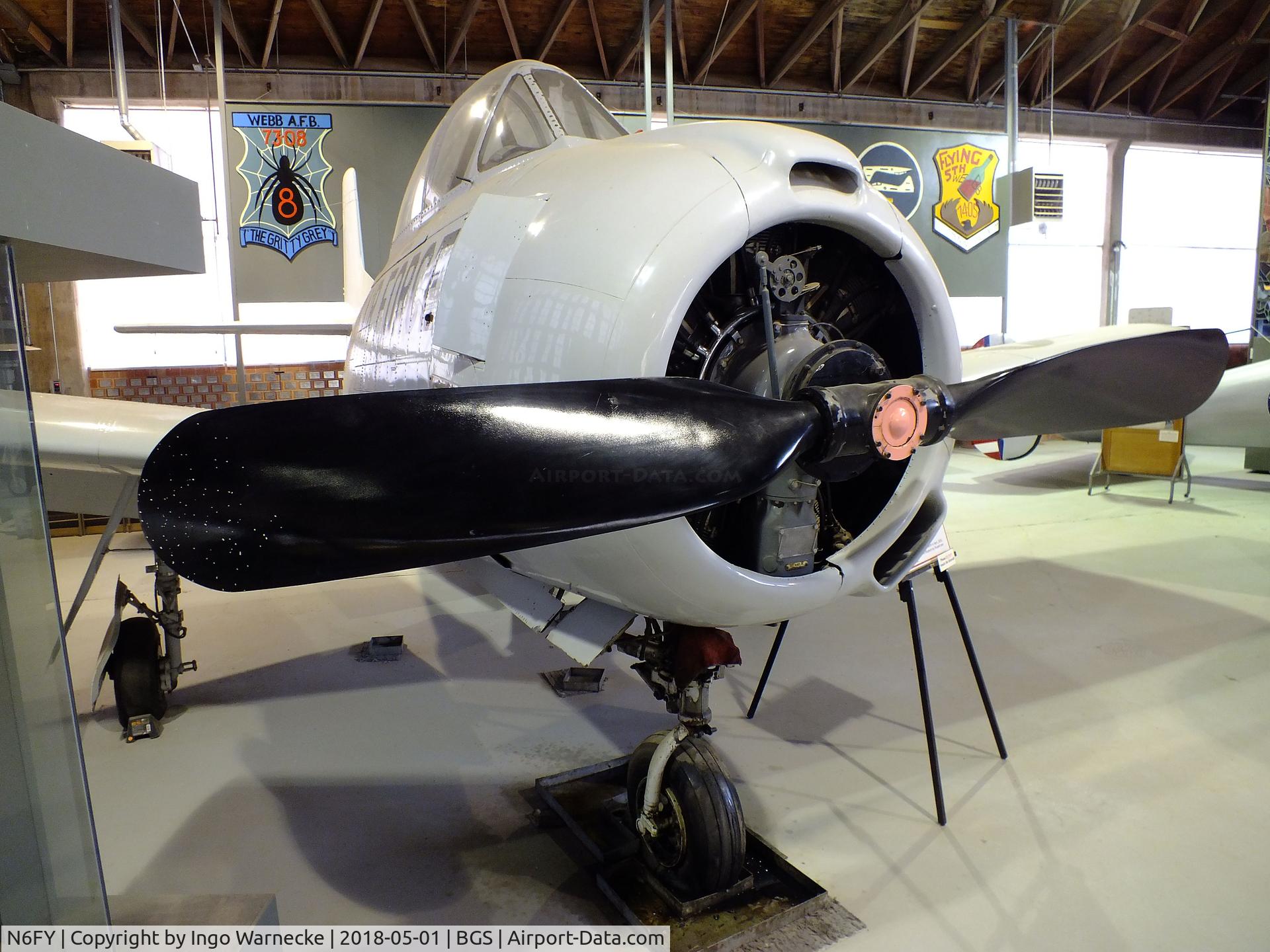 N6FY, 1949 North American T-28A Trojan C/N 159-56, North American T-28A Trojan at the Hangar 25 Air Museum, Big Spring McMahon-Wrinkle Airport, Big Spring TX