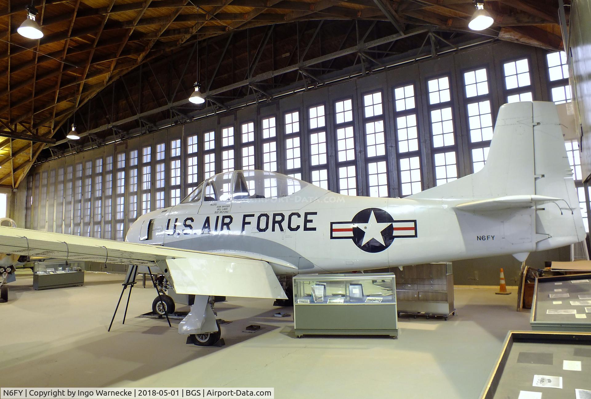 N6FY, 1949 North American T-28A Trojan C/N 159-56, North American T-28A Trojan at the Hangar 25 Air Museum, Big Spring McMahon-Wrinkle Airport, Big Spring TX