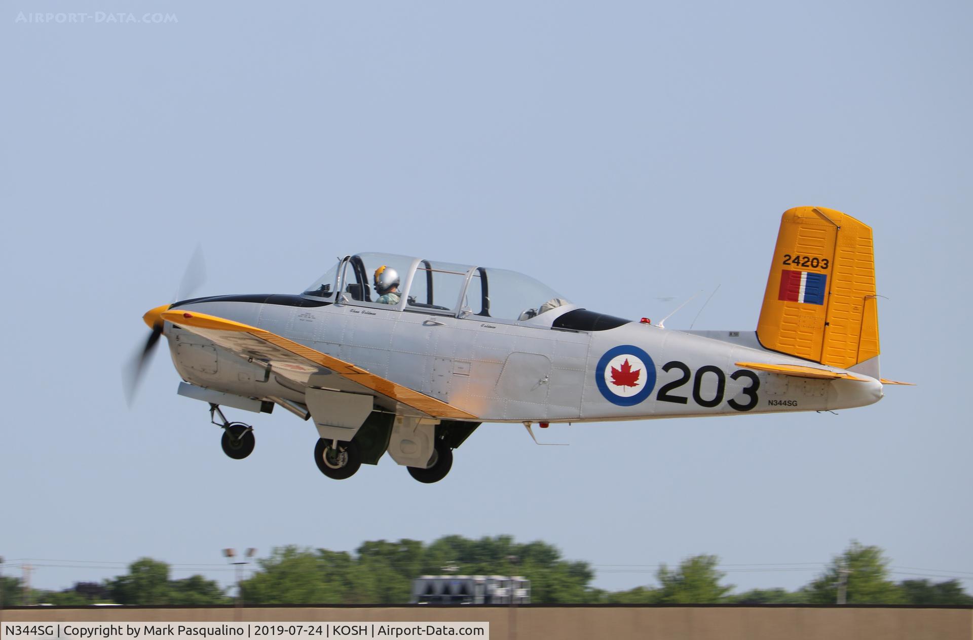 N344SG, 1957 Beech D-45 (T-34B) Mentor C/N BG354, Beech T-34B