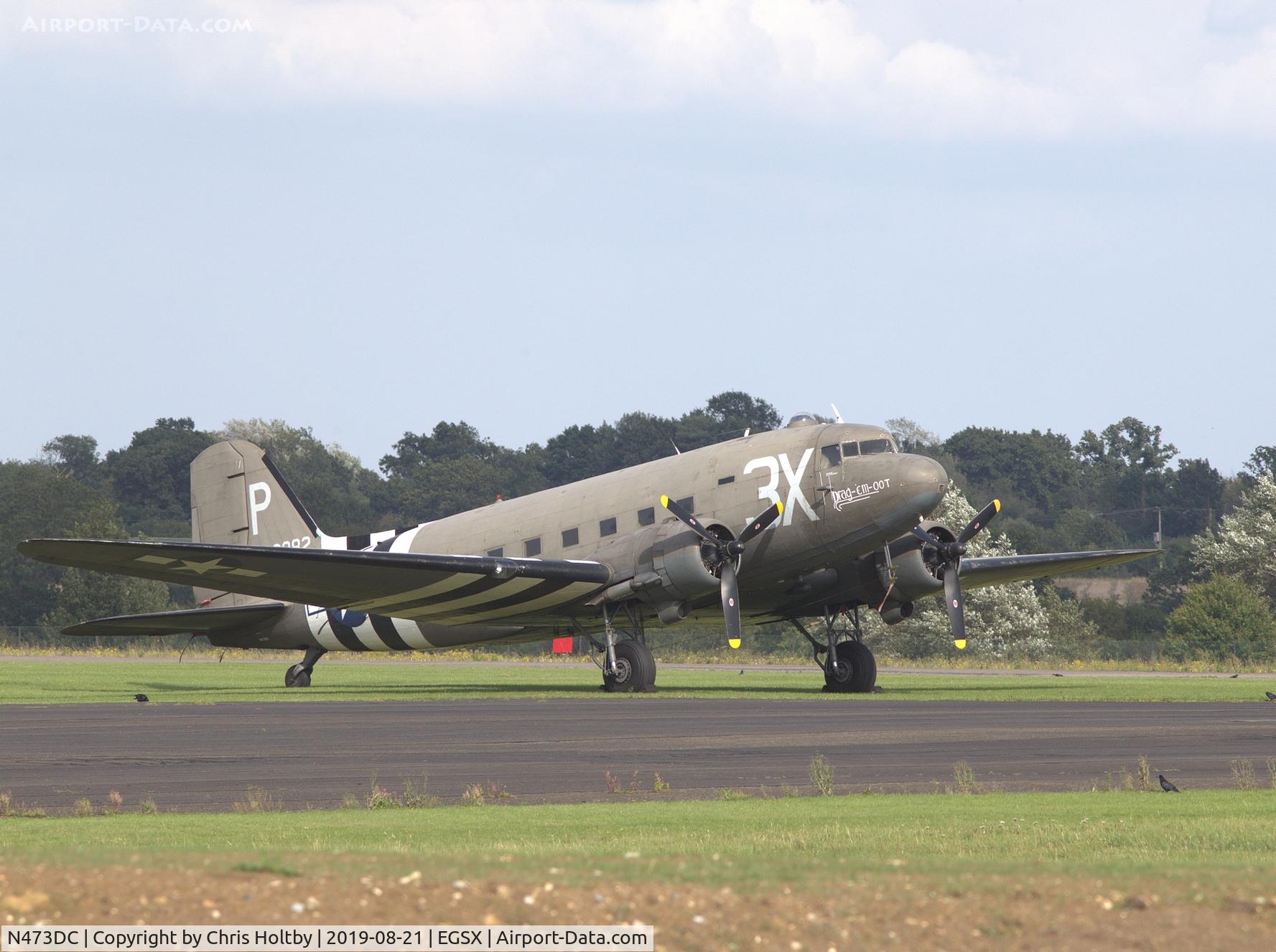 N473DC, 1942 Douglas DC3C (C-47A) C/N 19345, Parked at North Weald