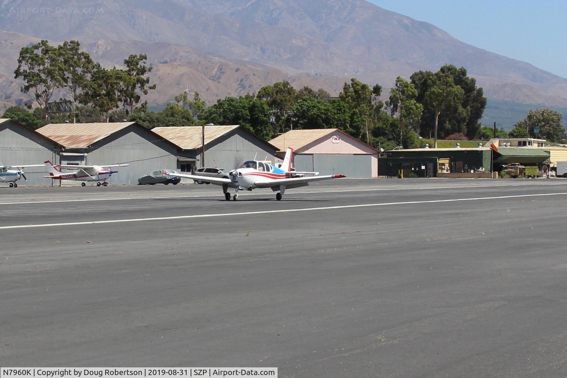 N7960K, 1964 Beech 35-B33 Debonair C/N CD-774, 1964 Beech 35-B33 DEBONAIR, Continental IO-470K 225 Hp, landing roll Rwy 22