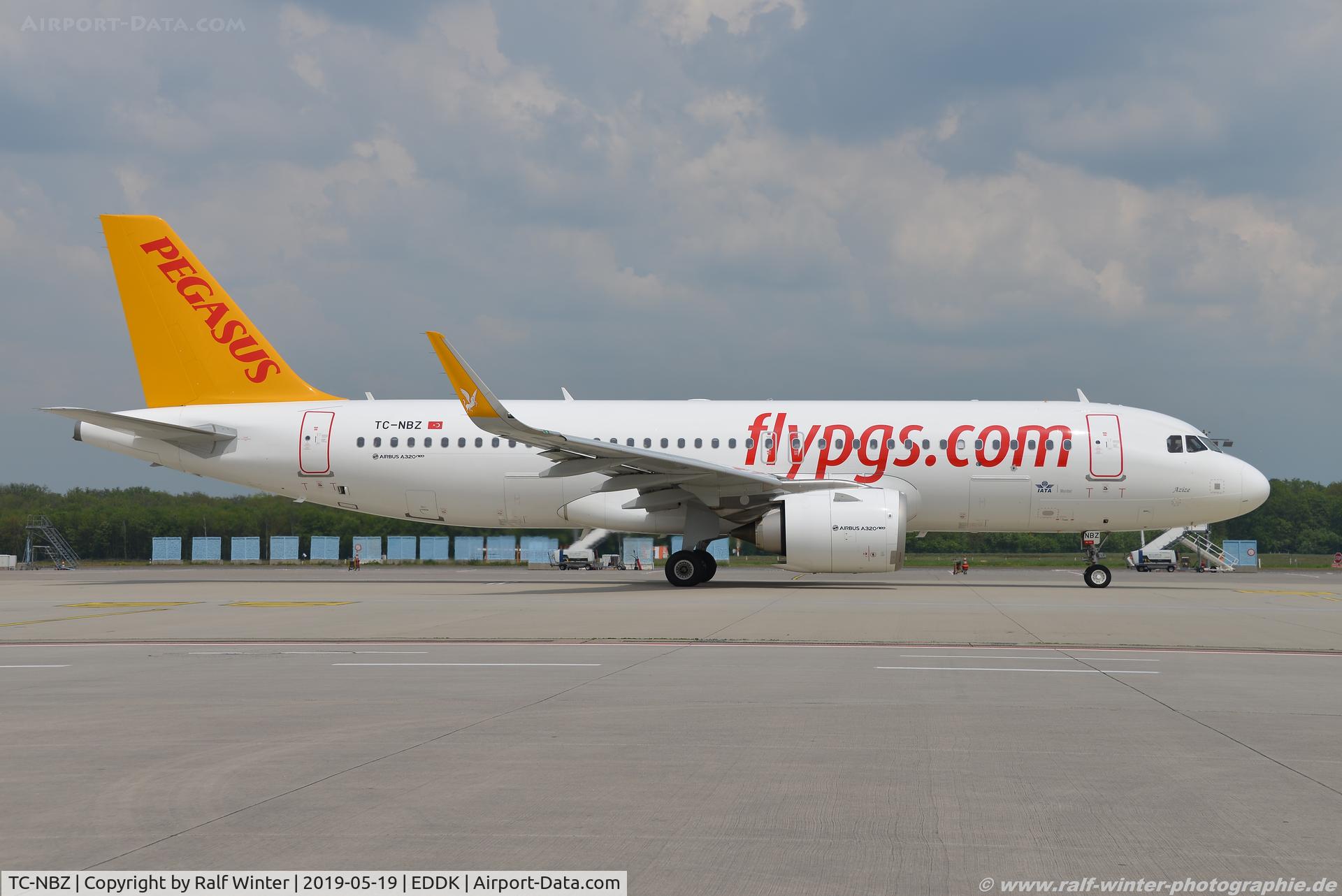 TC-NBZ, 2019 Airbus A320-251NEO C/N 8792, Airbus A320-251N - H9 PGT Pegasus 'Azize' - 8792 - TC-NBZ - 19.05.2019 - CGN