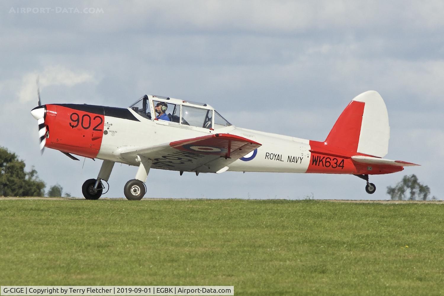 G-CIGE, 1952 De Havilland DHC-1 Chipmunk T.10 C/N C1/0648, At Sywell