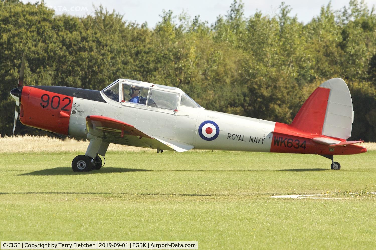 G-CIGE, 1952 De Havilland DHC-1 Chipmunk T.10 C/N C1/0648, At Sywell