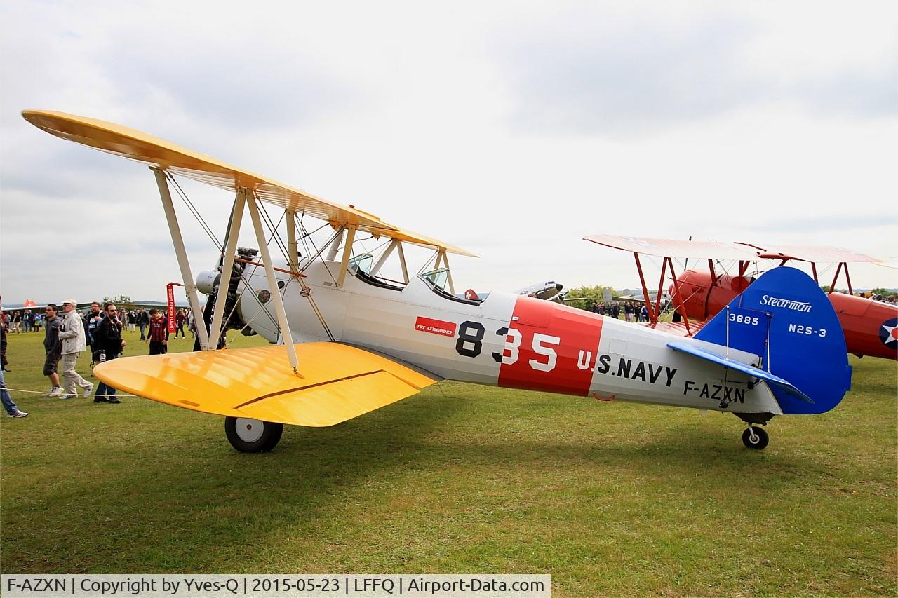F-AZXN, 1942 Boeing A75N1 (PT-17) C/N 75-3885, Boeing A75N1(PT17), Static display, La Ferté-Alais Airfield (LFFQ) Air show 2015