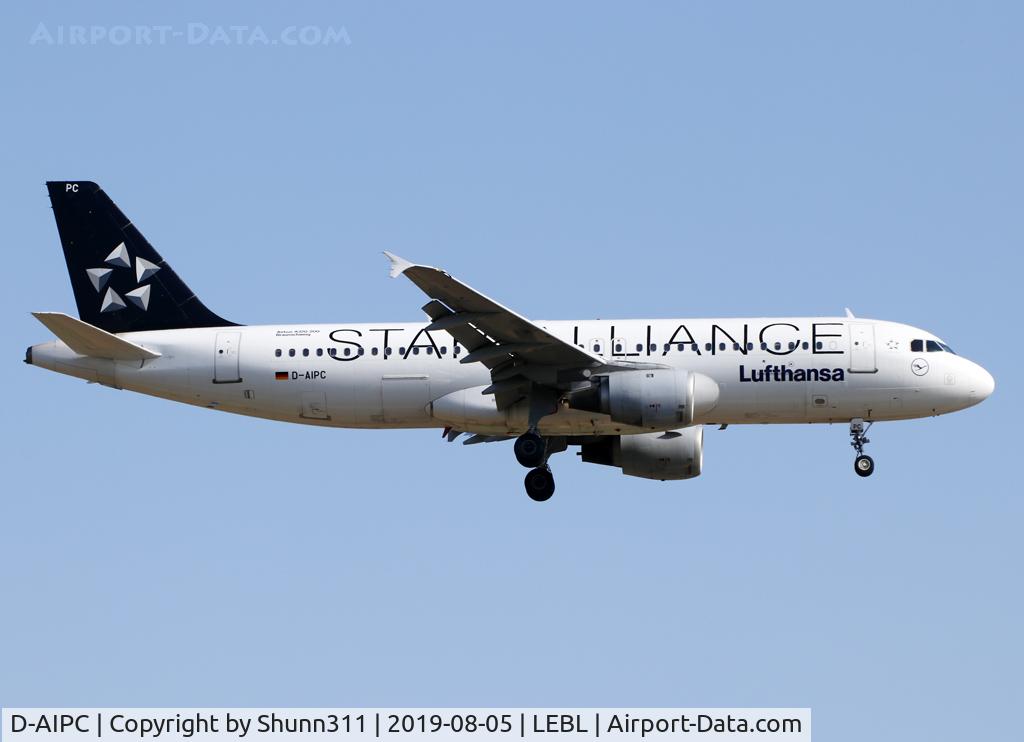 D-AIPC, 1989 Airbus A320-211 C/N 0071, Landing rwy 25R in Star Allinace c/s