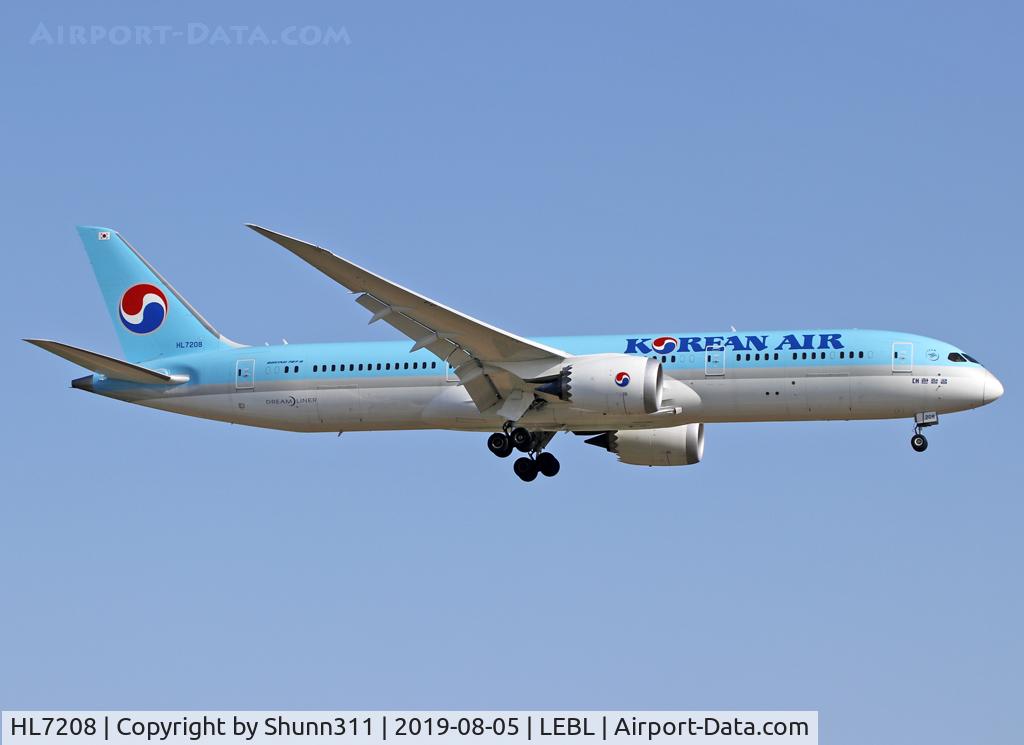 HL7208, 2018 Boeing 787-9 Dreamliner Dreamliner C/N 34817, Landing rwy 25R