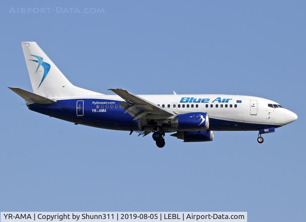 YR-AMA, 1991 Boeing 737-530 C/N 24941, Landing rwy 25R